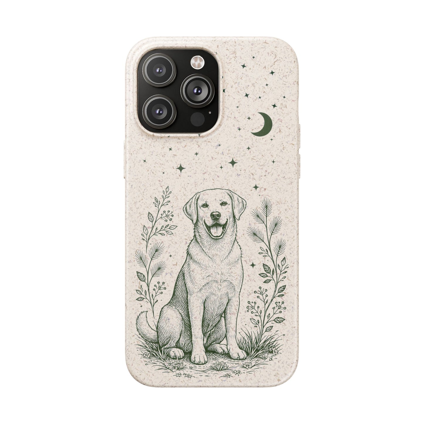 Cover iPhone Biodegradabile Labrador  – Custodia Eco in Fibra di Bambù