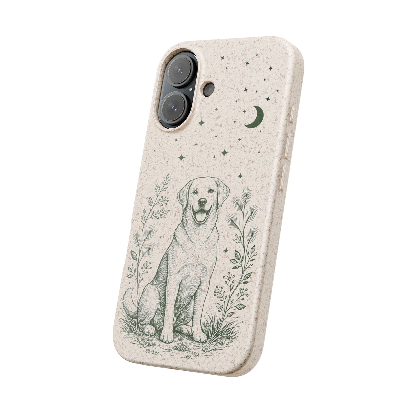 Cover iPhone Biodegradabile Labrador  – Custodia Eco in Fibra di Bambù