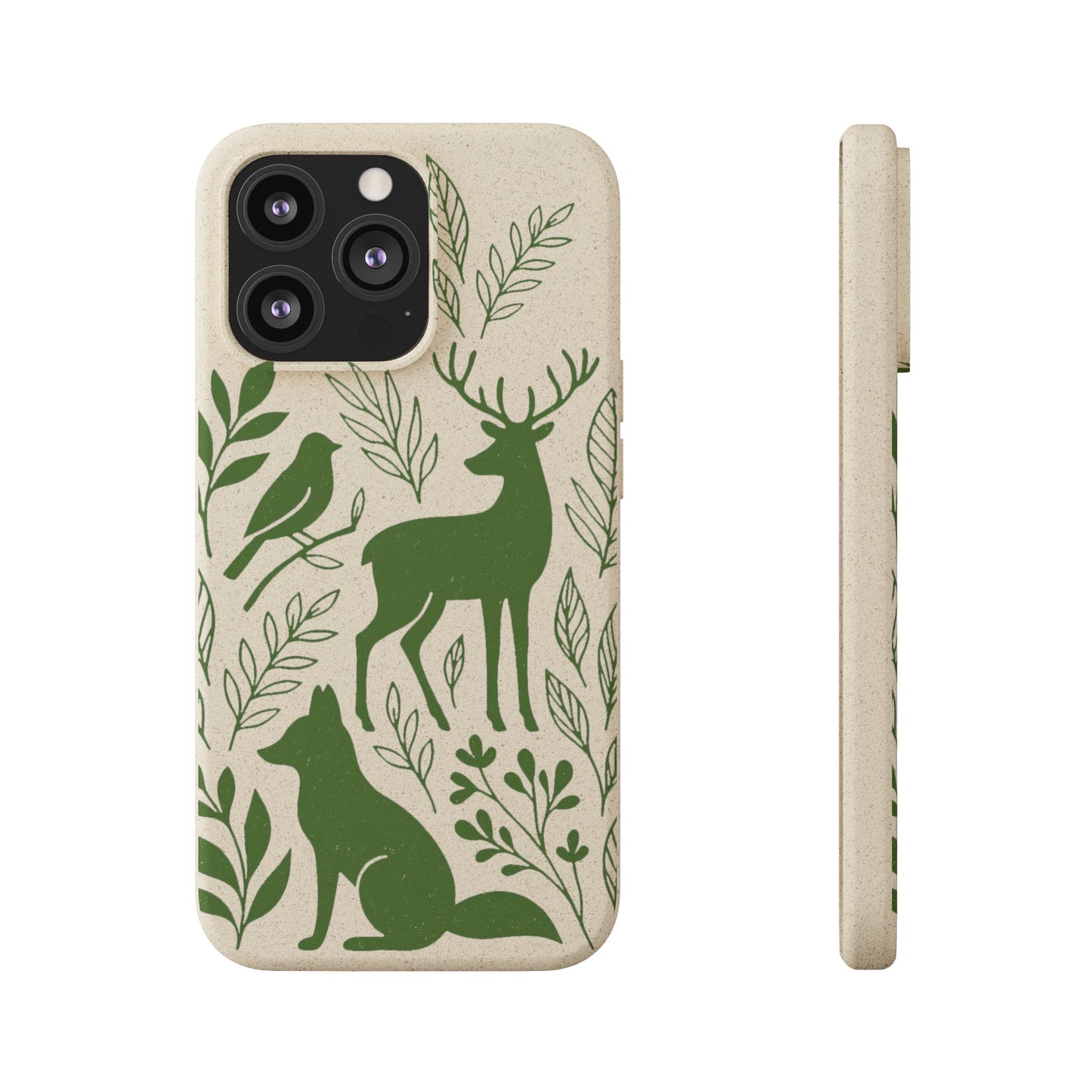 Cover Bio Originale "Animali del Bosco" - Custodia Eco in Bambù & PLA