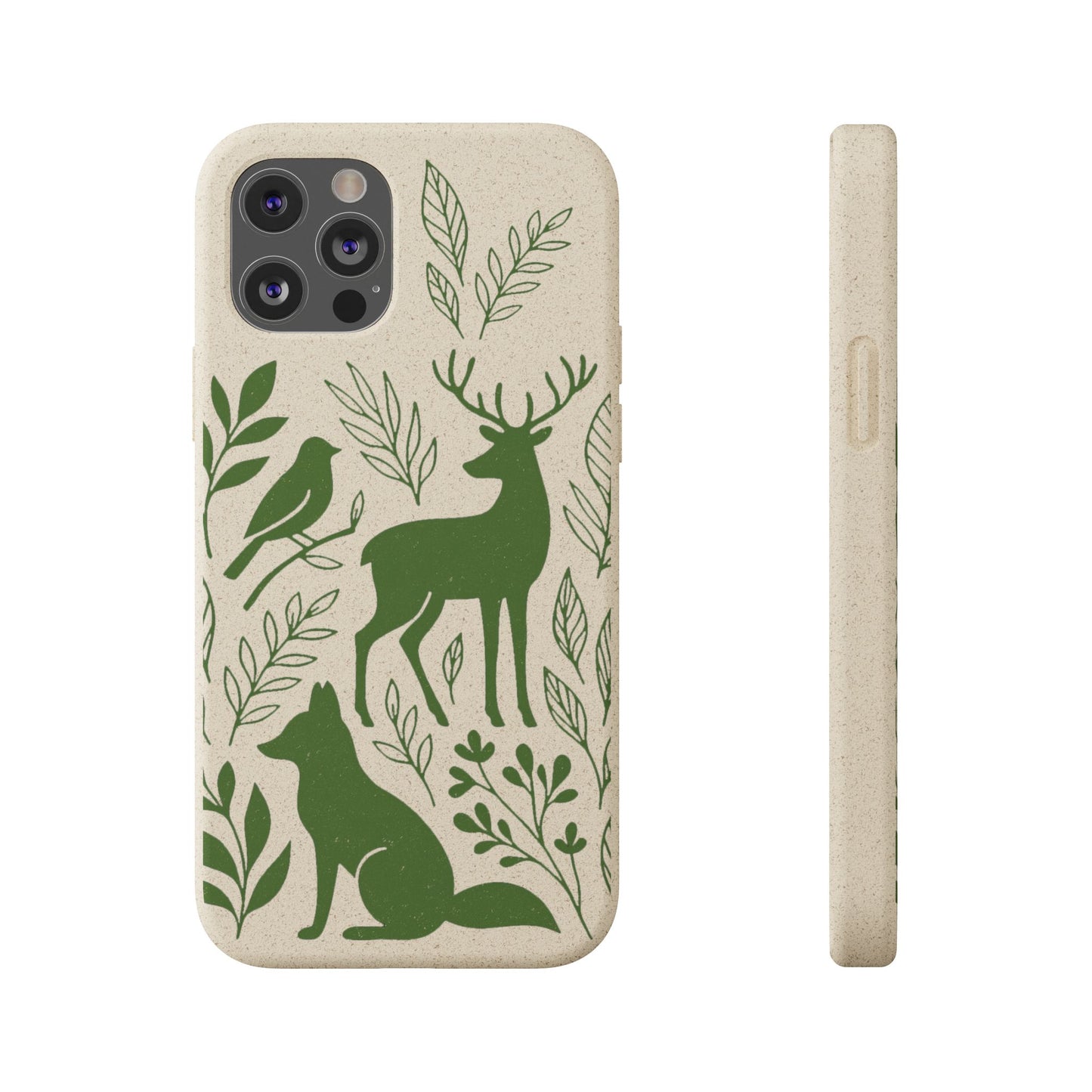 Cover Bio Originale "Animali del Bosco" - Custodia Eco in Bambù & PLA