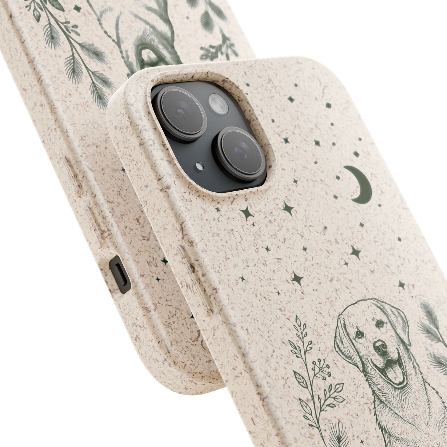 Cover iPhone Biodegradabile Labrador  – Custodia Eco in Fibra di Bambù