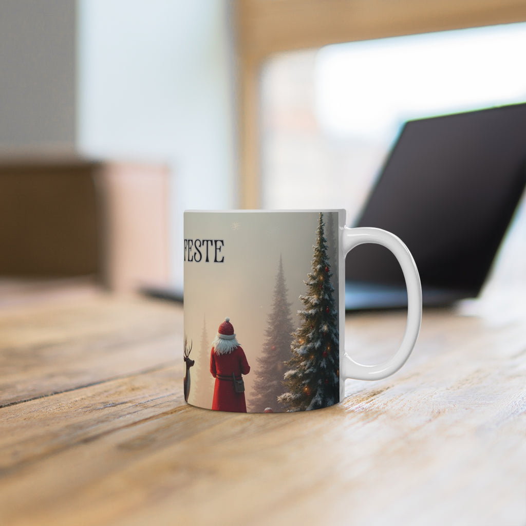 Tazza Natale Originale "Buone Feste con Renne"