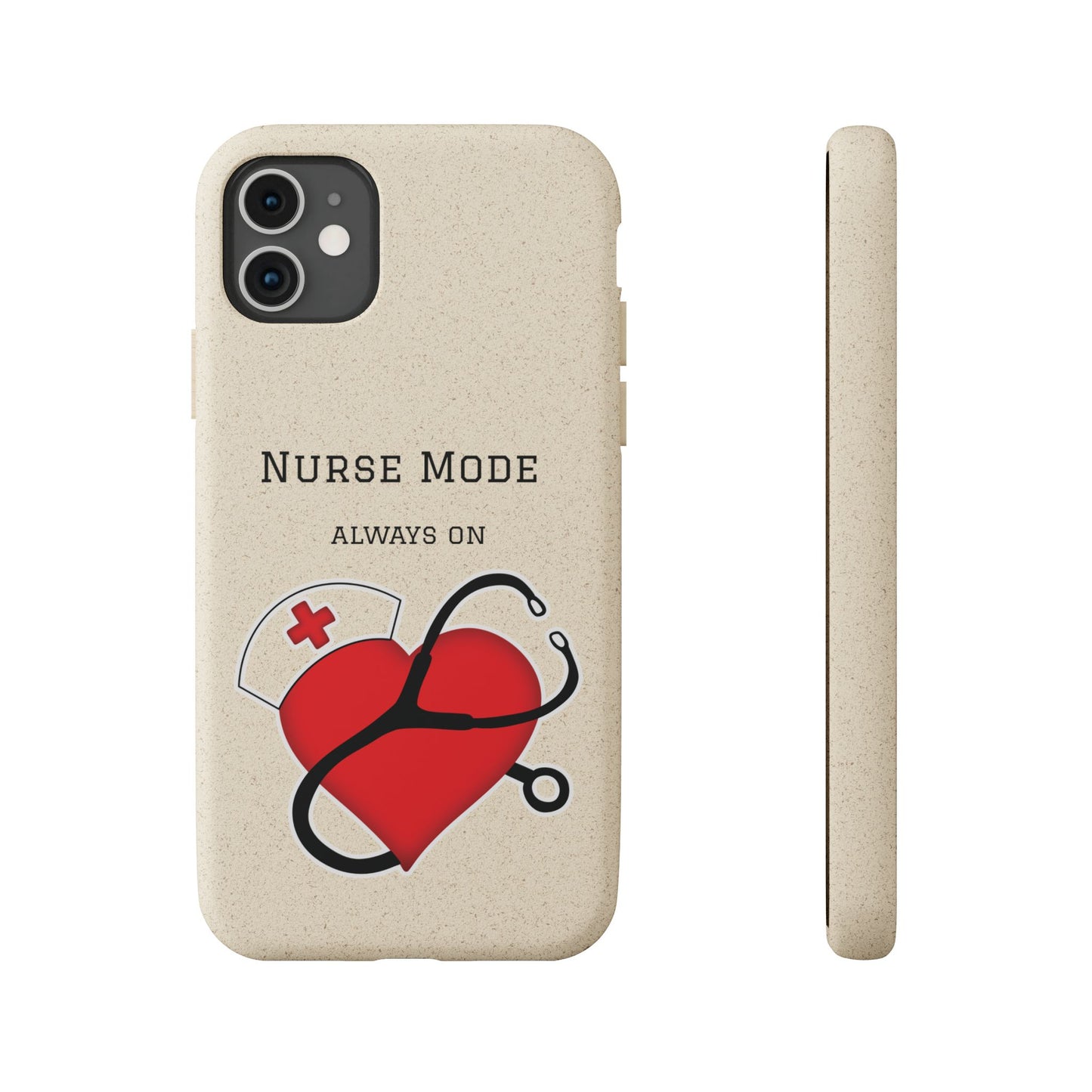 Cover Bio iPhone "Nurse Mode" (Always On) | Custodia Biodegradabile Infermiera & Dottoressa