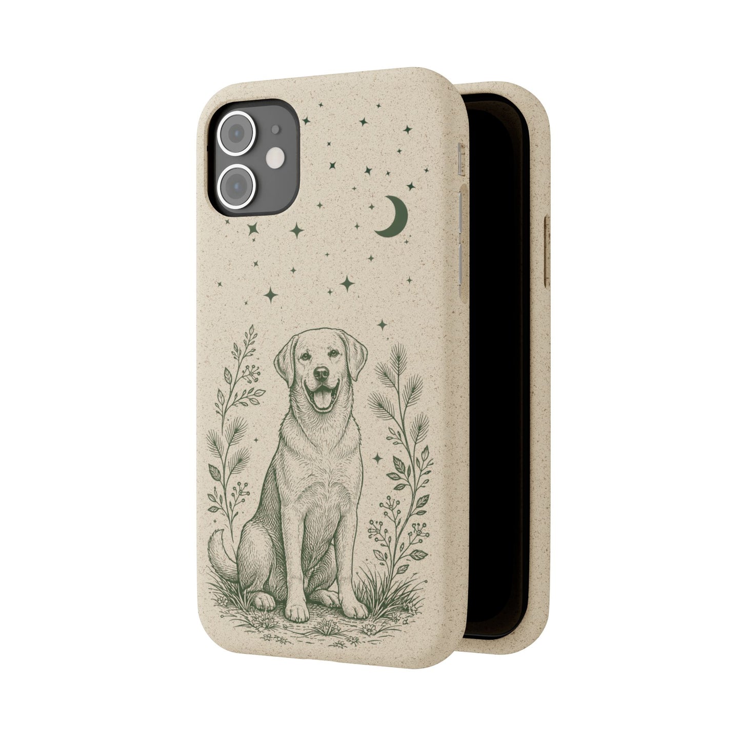 Cover iPhone Biodegradabile Labrador  – Custodia Eco in Fibra di Bambù