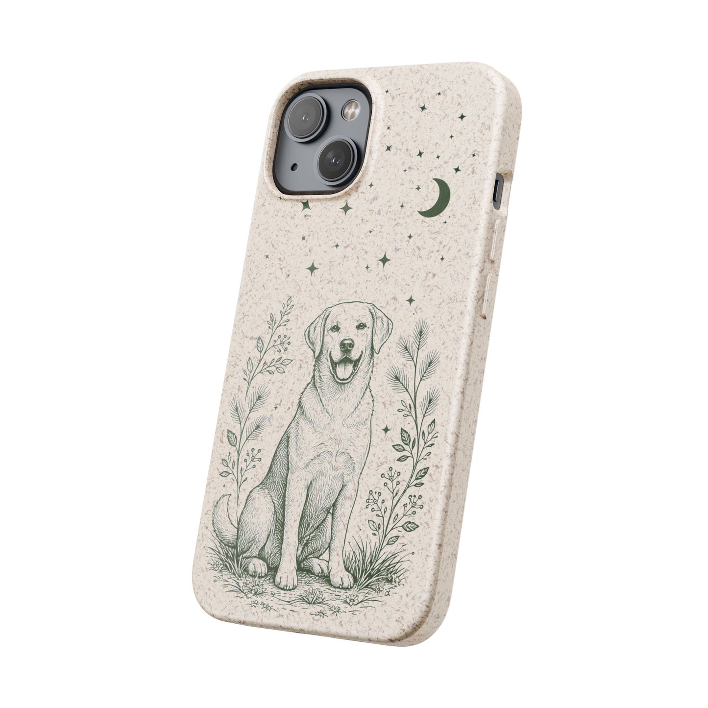 Cover iPhone Biodegradabile Labrador  – Custodia Eco in Fibra di Bambù