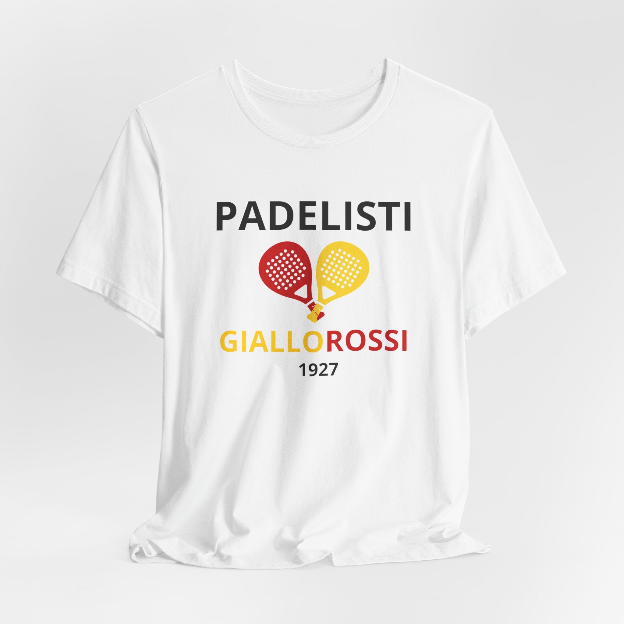 T-shirt Padel Roma Originale "Padelisti Giallorossi" | Idea Regalo Uomo Donna