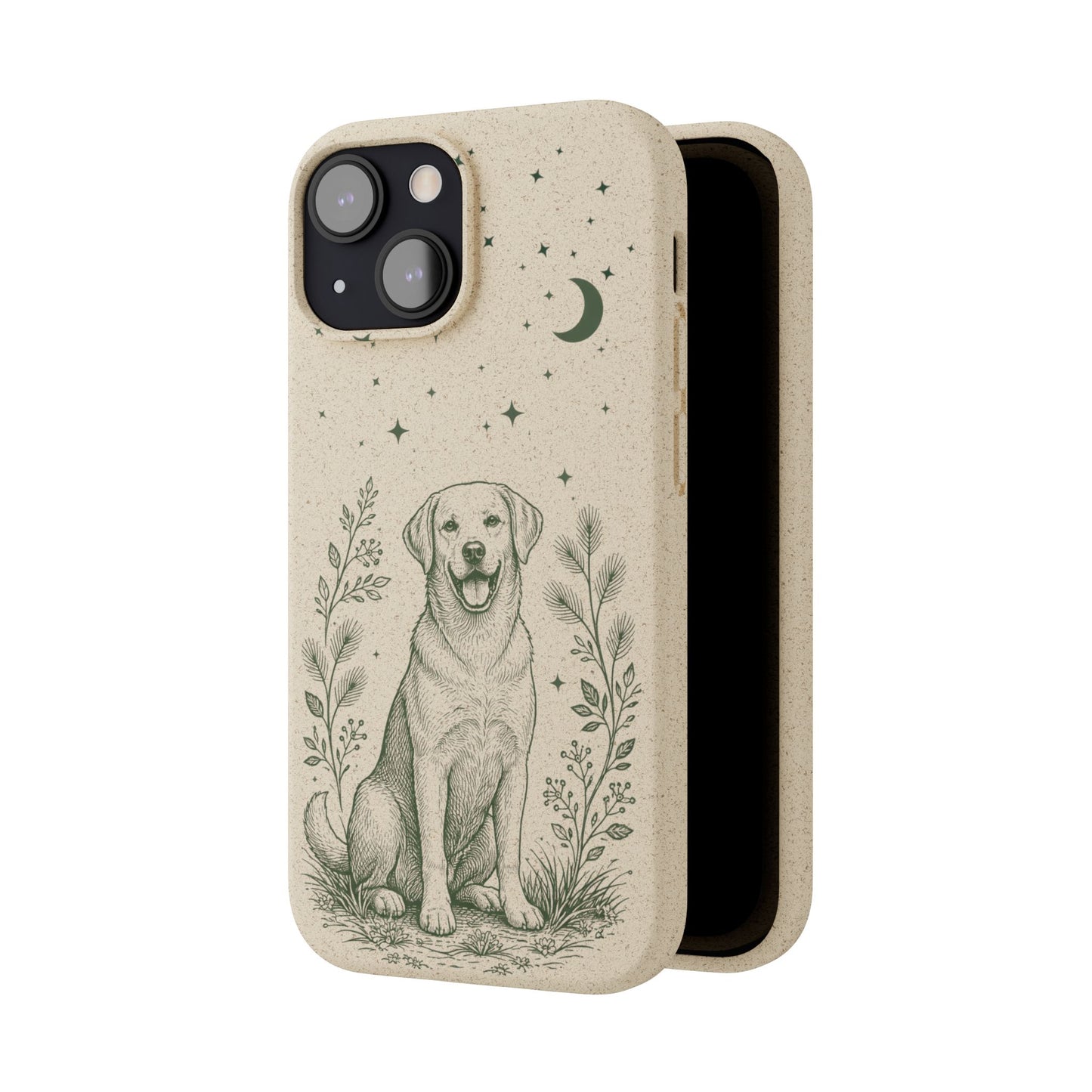 Cover iPhone Biodegradabile Labrador  – Custodia Eco in Fibra di Bambù