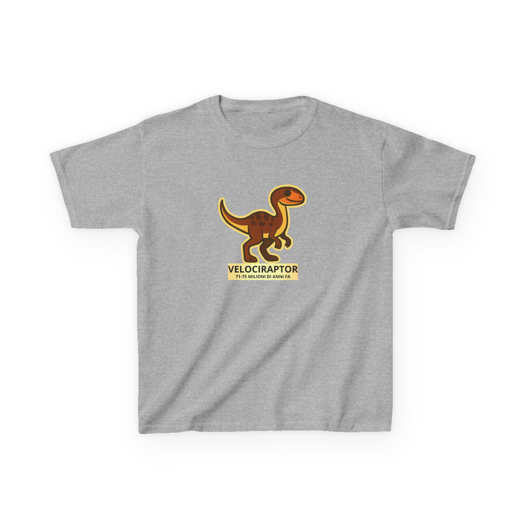 T-shirt Bambino Originale "Dino Velociraptor" | Maglietta Cotone Morbido