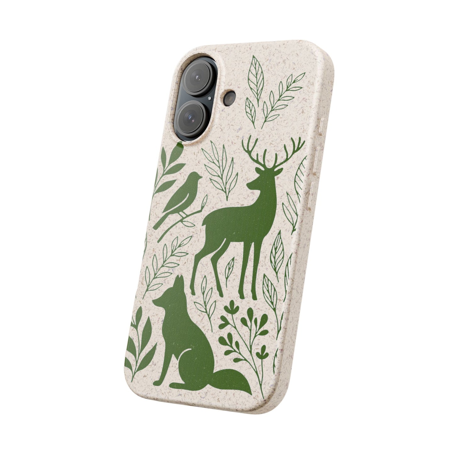 Cover Bio Originale "Animali del Bosco" - Custodia Eco in Bambù & PLA