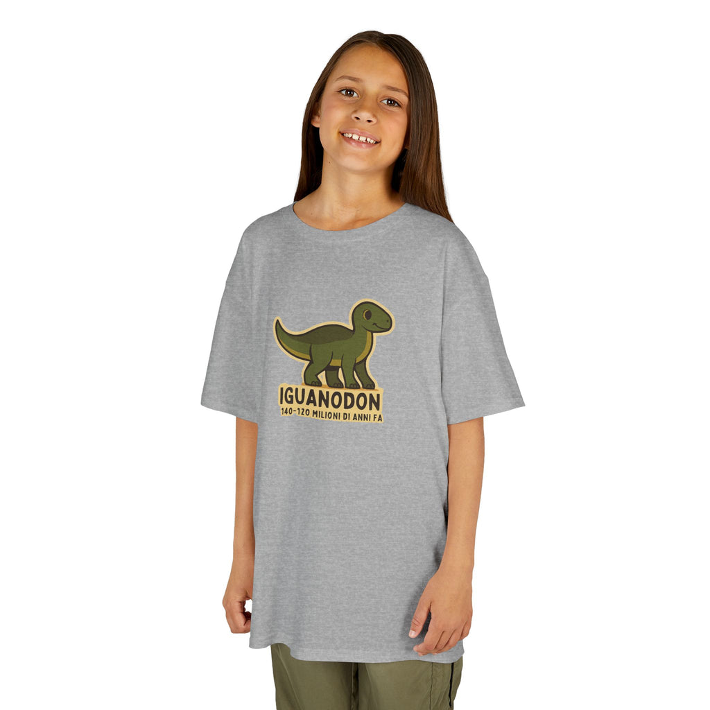 T-shirt Bambino Originale "Dino Iguanodon" | Maglietta Cotone Morbido