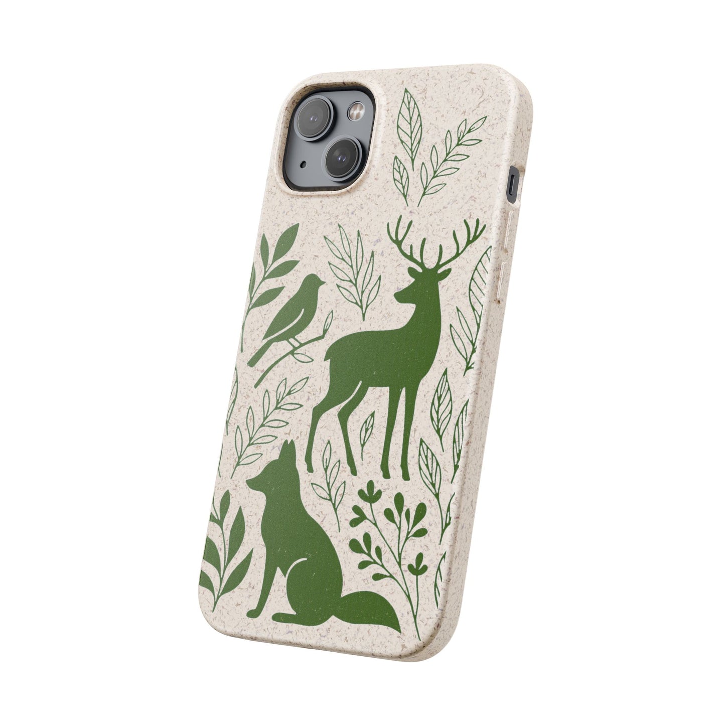 Cover Bio Originale "Animali del Bosco" - Custodia Eco in Bambù & PLA