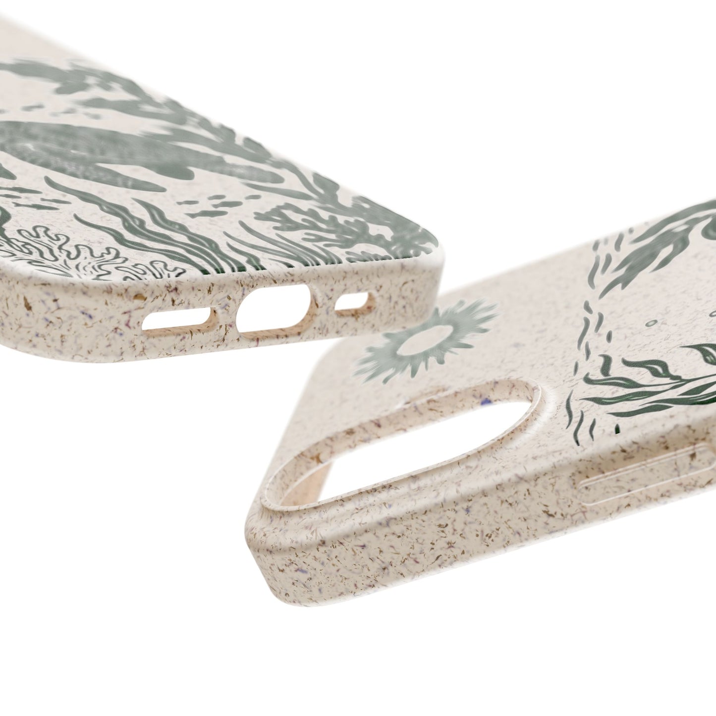 Cover Bio Originale per iPhone "Tartaruga & Sole" - Custodia Eco in Bambù & PLA