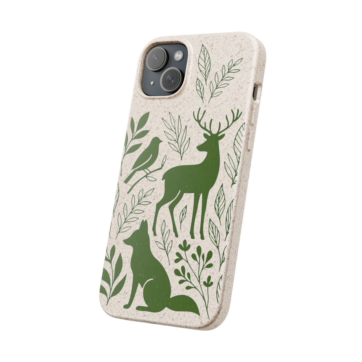 Cover Bio Originale "Animali del Bosco" - Custodia Eco in Bambù & PLA