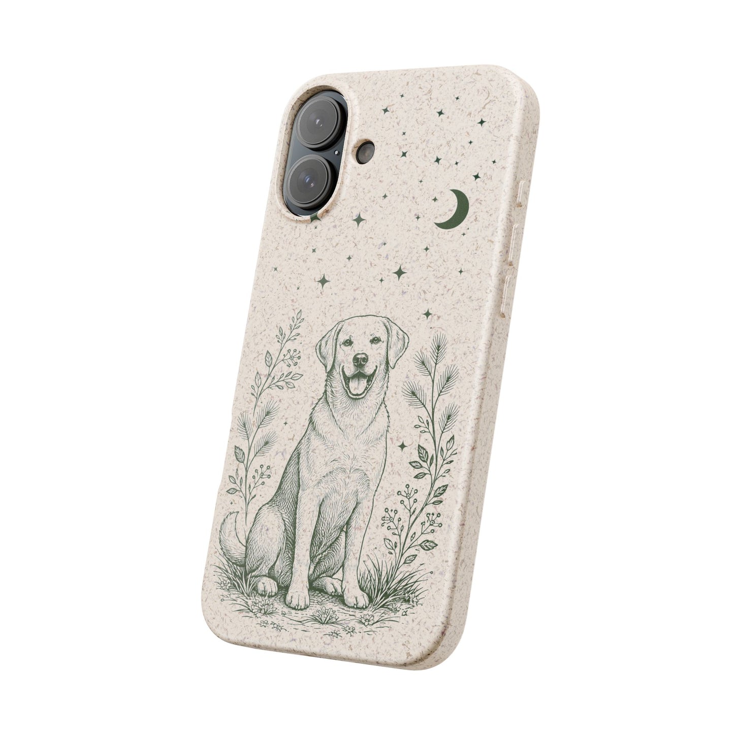 Cover iPhone Biodegradabile Labrador  – Custodia Eco in Fibra di Bambù