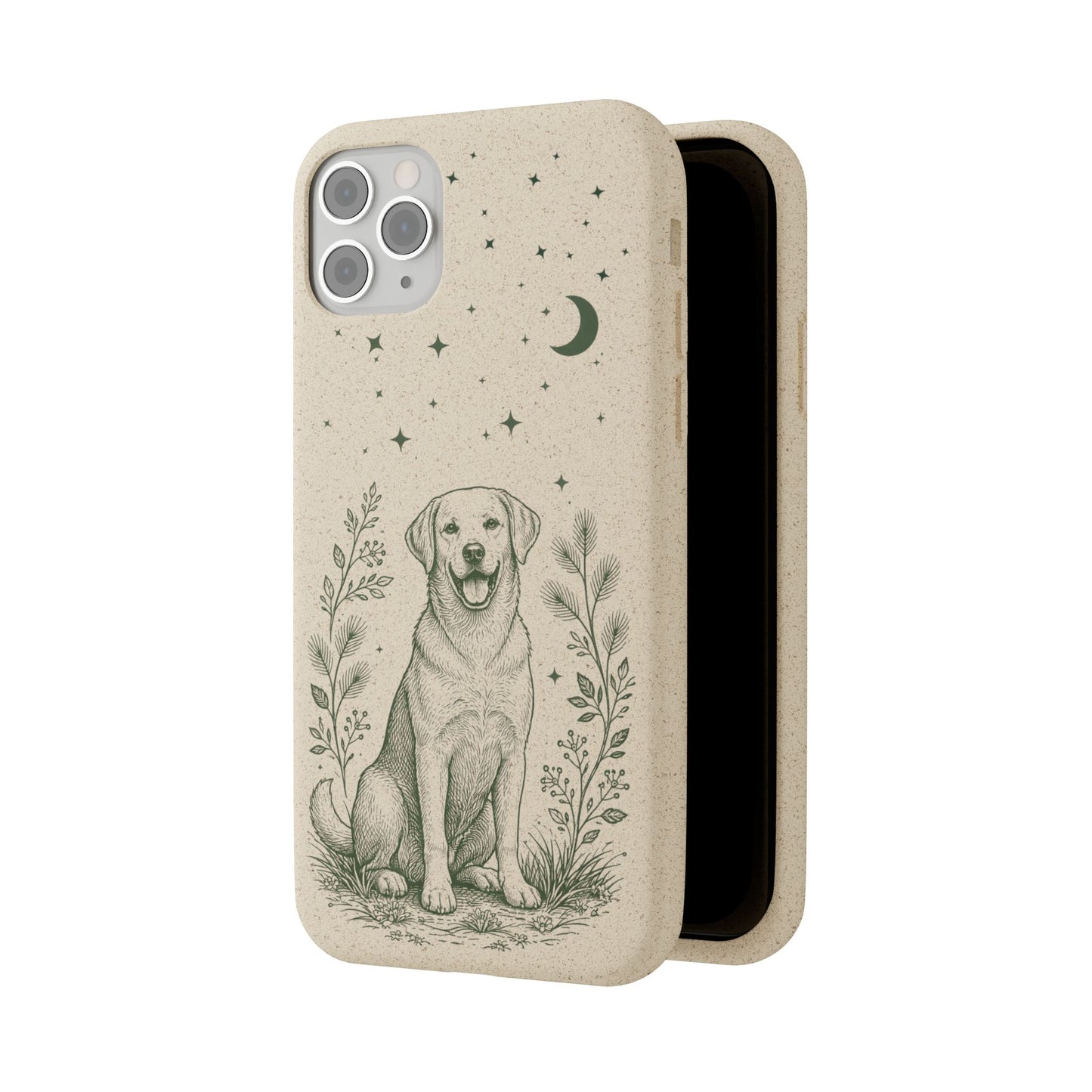 Cover iPhone Biodegradabile Labrador  – Custodia Eco in Fibra di Bambù