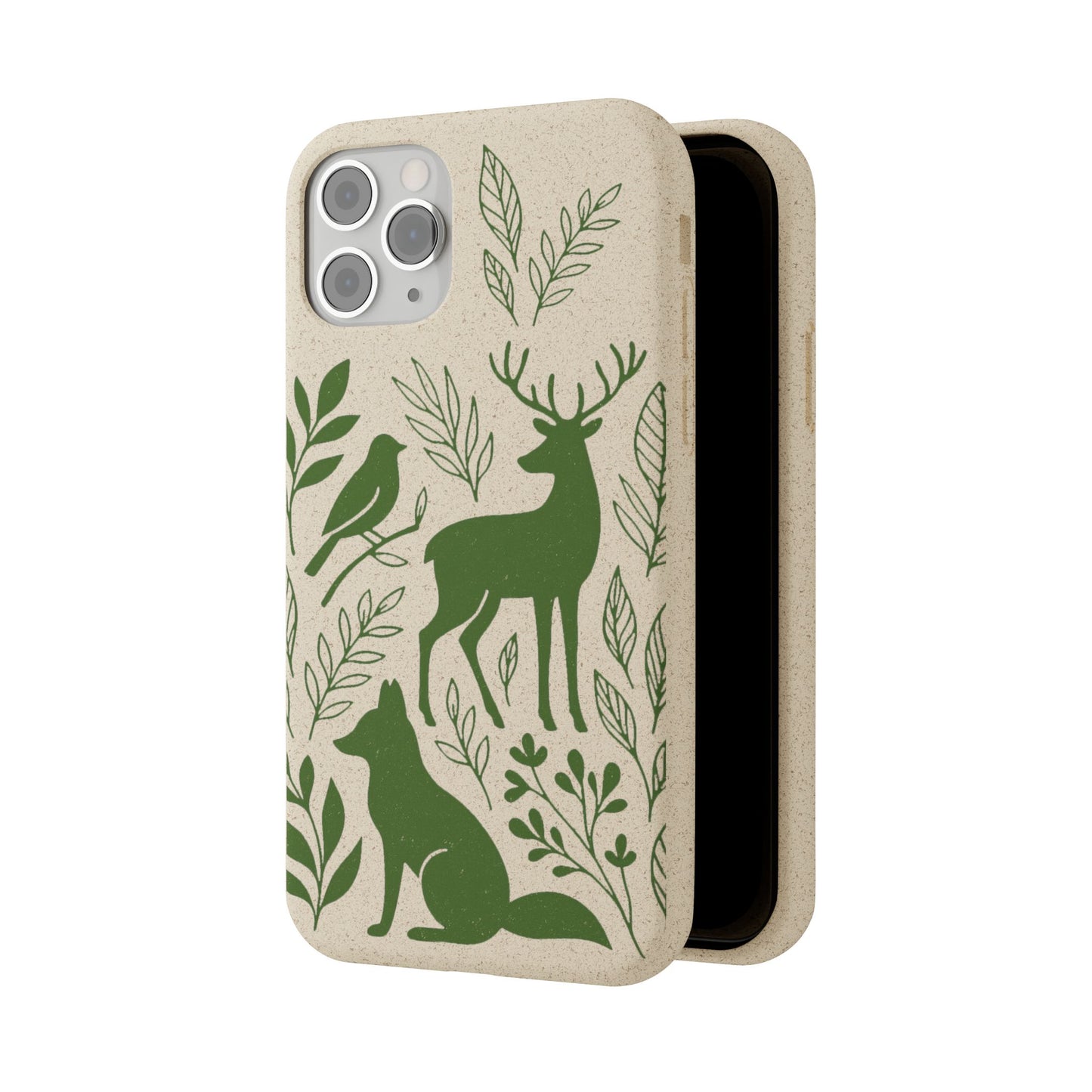 Cover Bio Originale "Animali del Bosco" - Custodia Eco in Bambù & PLA