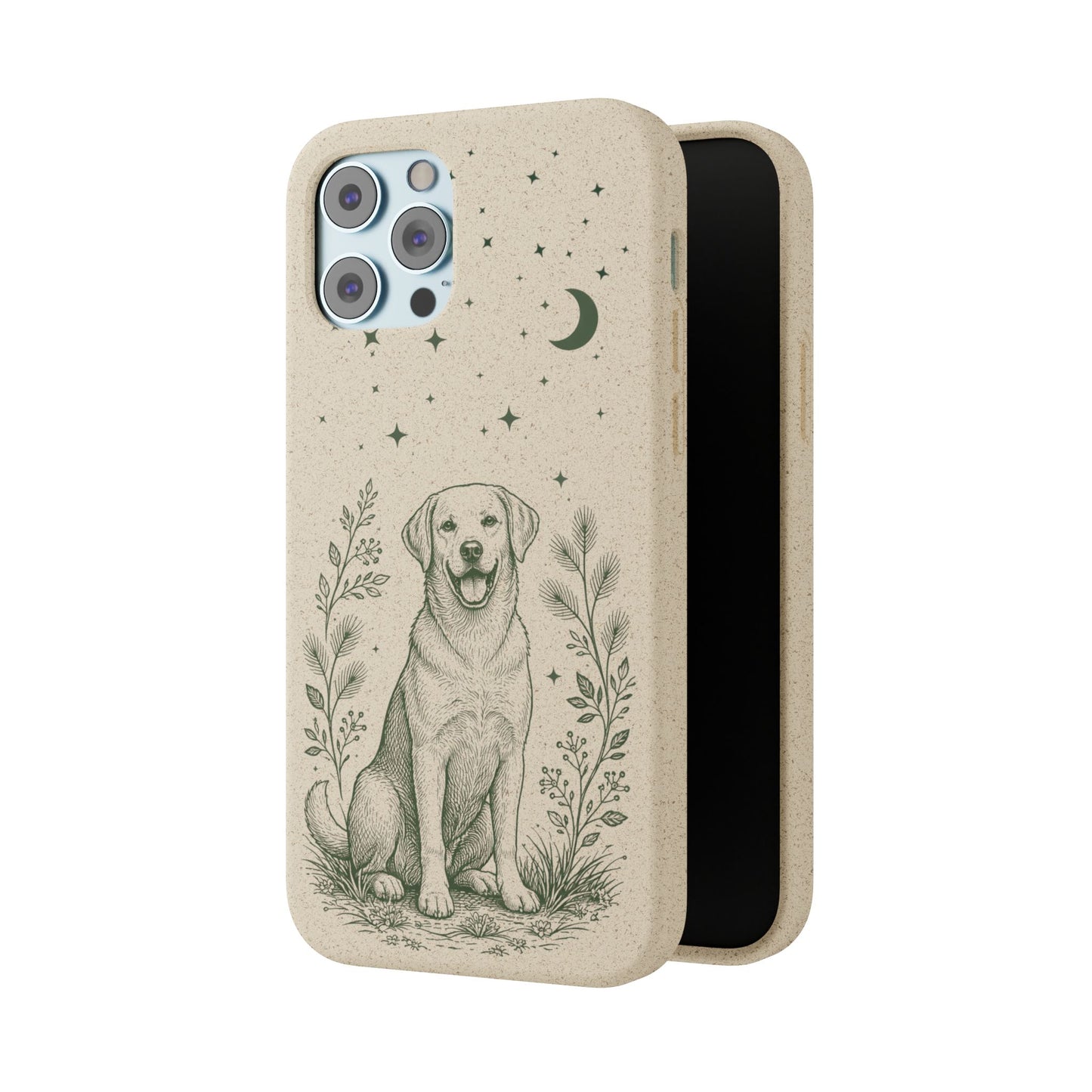 Cover iPhone Biodegradabile Labrador  – Custodia Eco in Fibra di Bambù