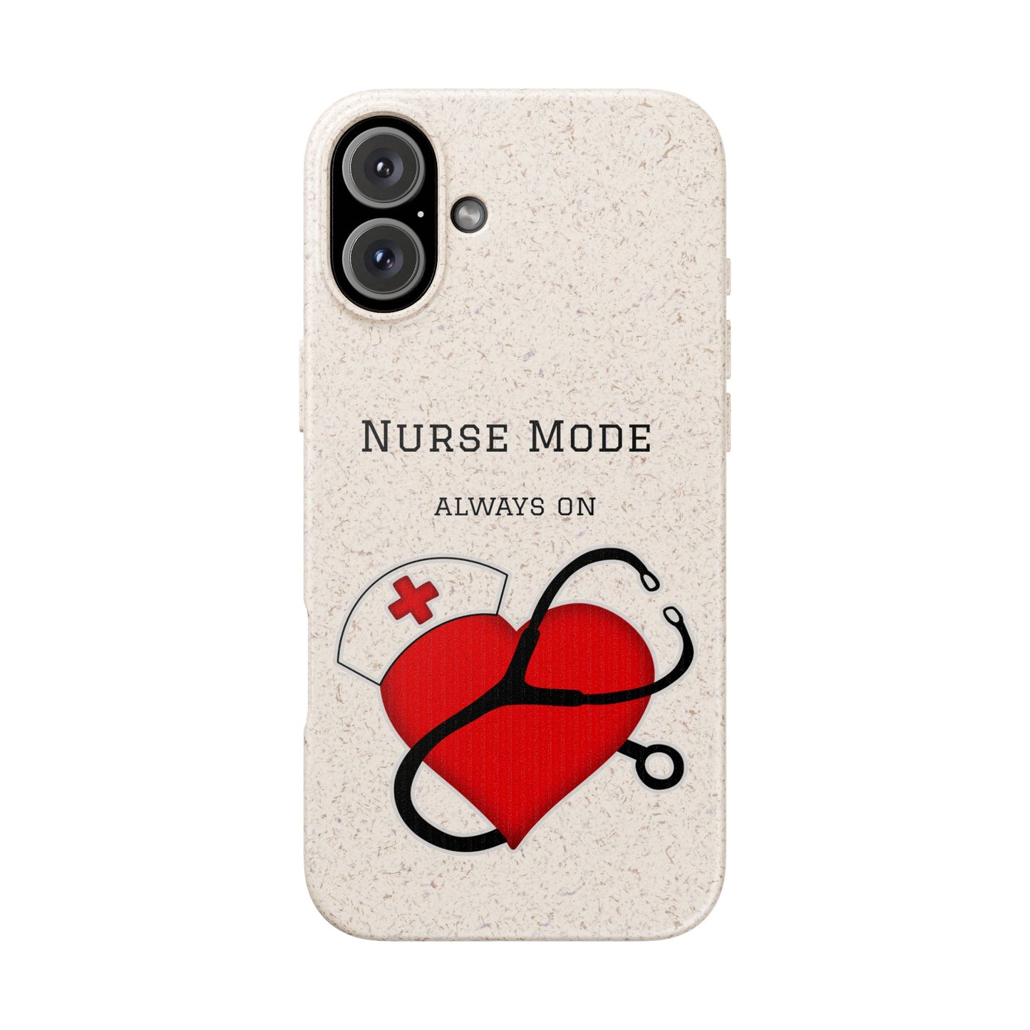 Cover Bio iPhone "Nurse Mode" (Always On) | Custodia Biodegradabile Infermiera & Dottoressa