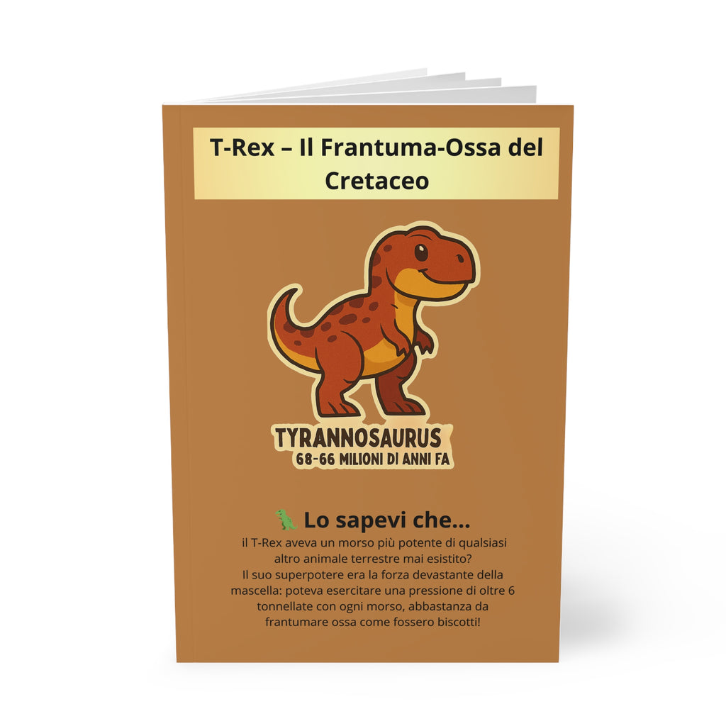 Quaderno Originale "Dino T-Rex" | Taccuino A5 Copertina Morbida