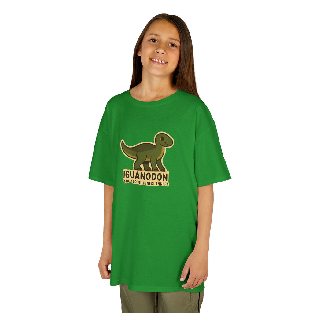 T-shirt Bambino Originale "Dino Iguanodon" | Maglietta Cotone Morbido