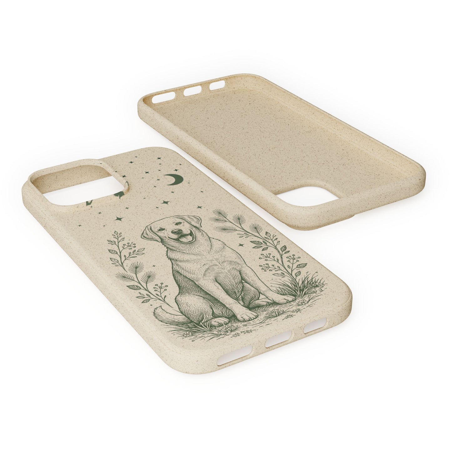 Cover iPhone Biodegradabile Labrador  – Custodia Eco in Fibra di Bambù