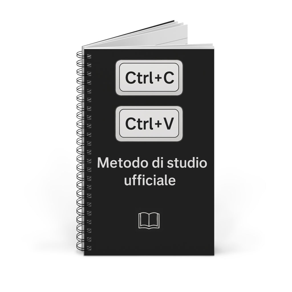Quaderno Spiralato A5 "Metodo Ctrl+C Ctrl+V" - Regalo Studente Originale