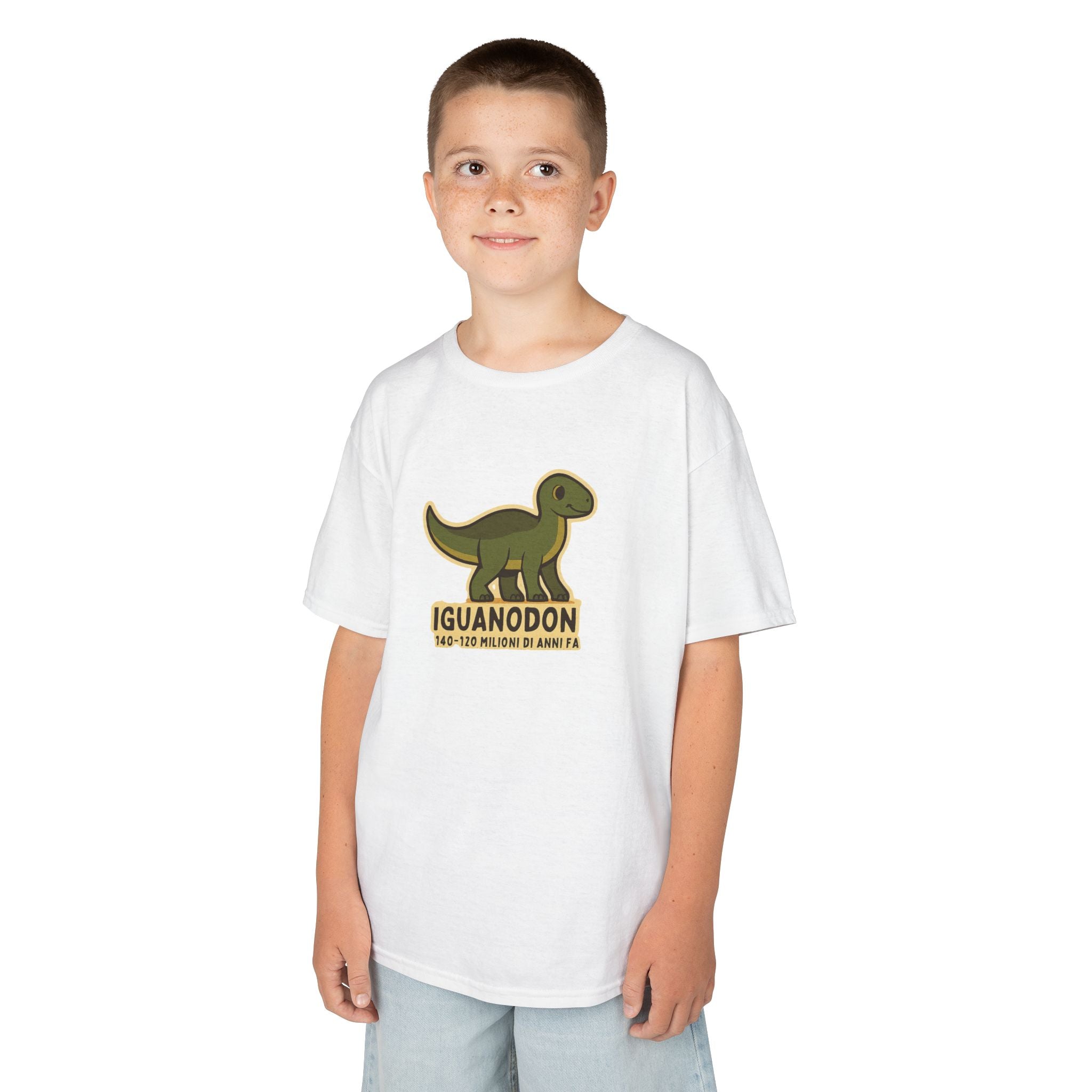T-shirt Bambino Originale "Dino Iguanodon" | Maglietta Cotone Morbido