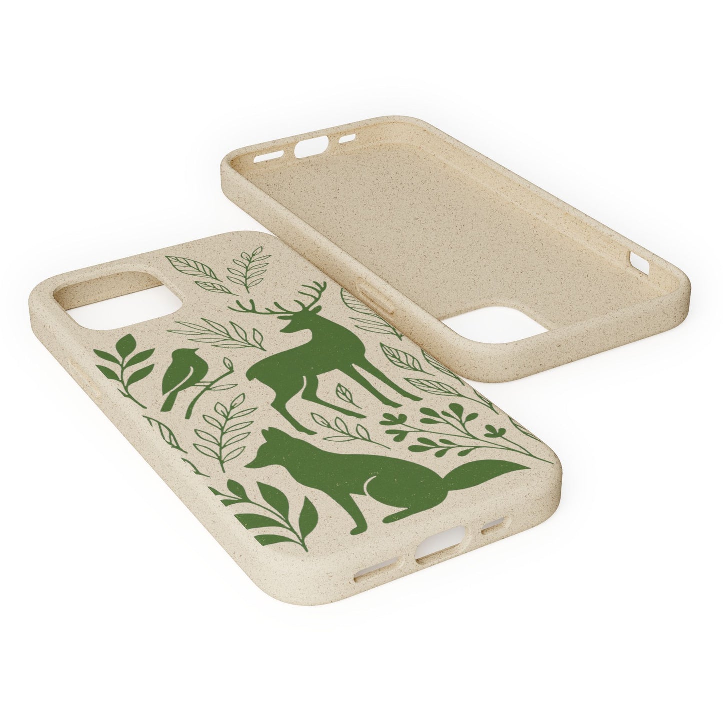 Cover Bio Originale "Animali del Bosco" - Custodia Eco in Bambù & PLA