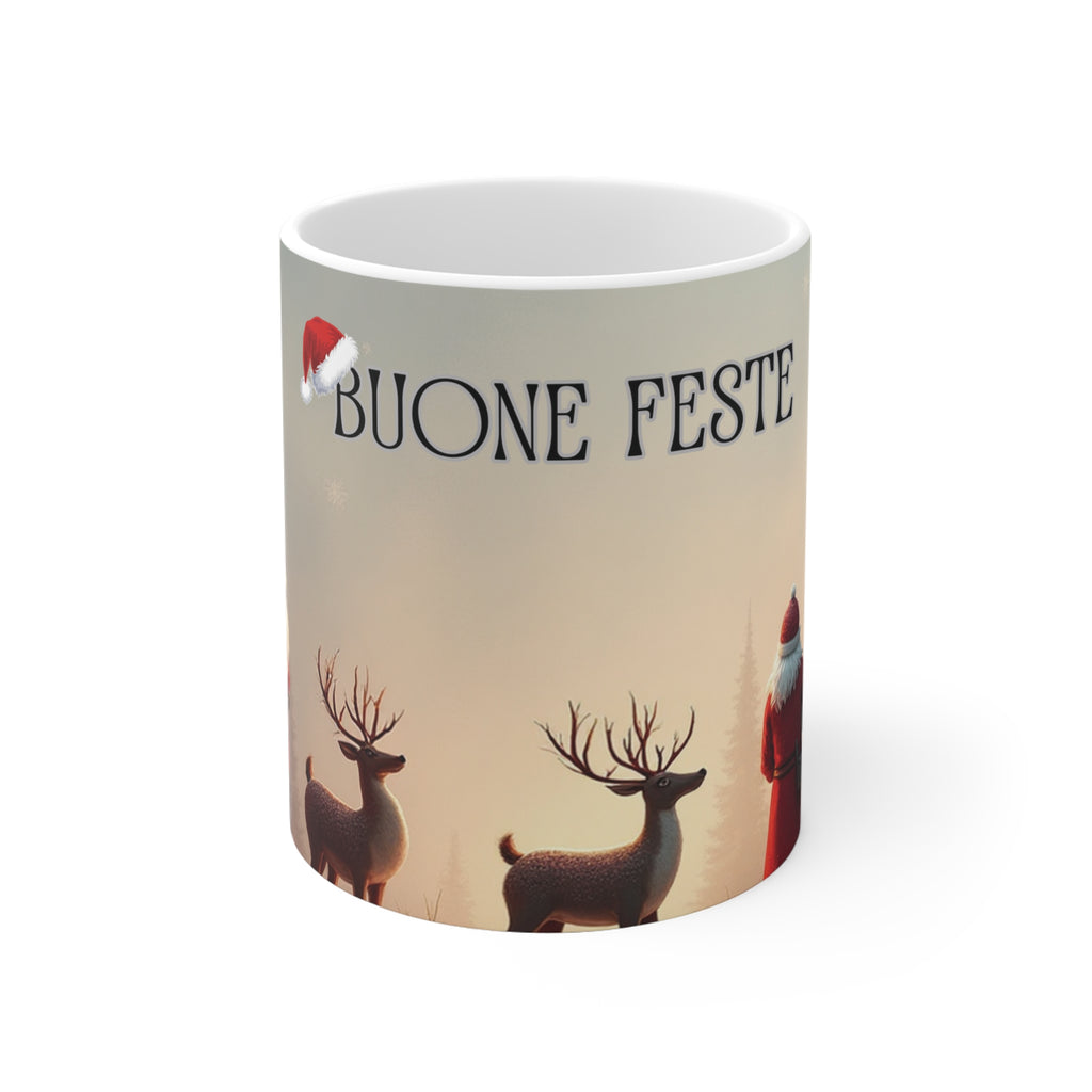 Tazza Natale Originale "Buone Feste con Renne"