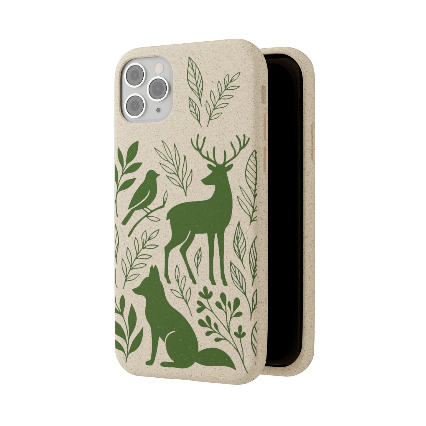 Cover Bio Originale "Animali del Bosco" - Custodia Eco in Bambù & PLA