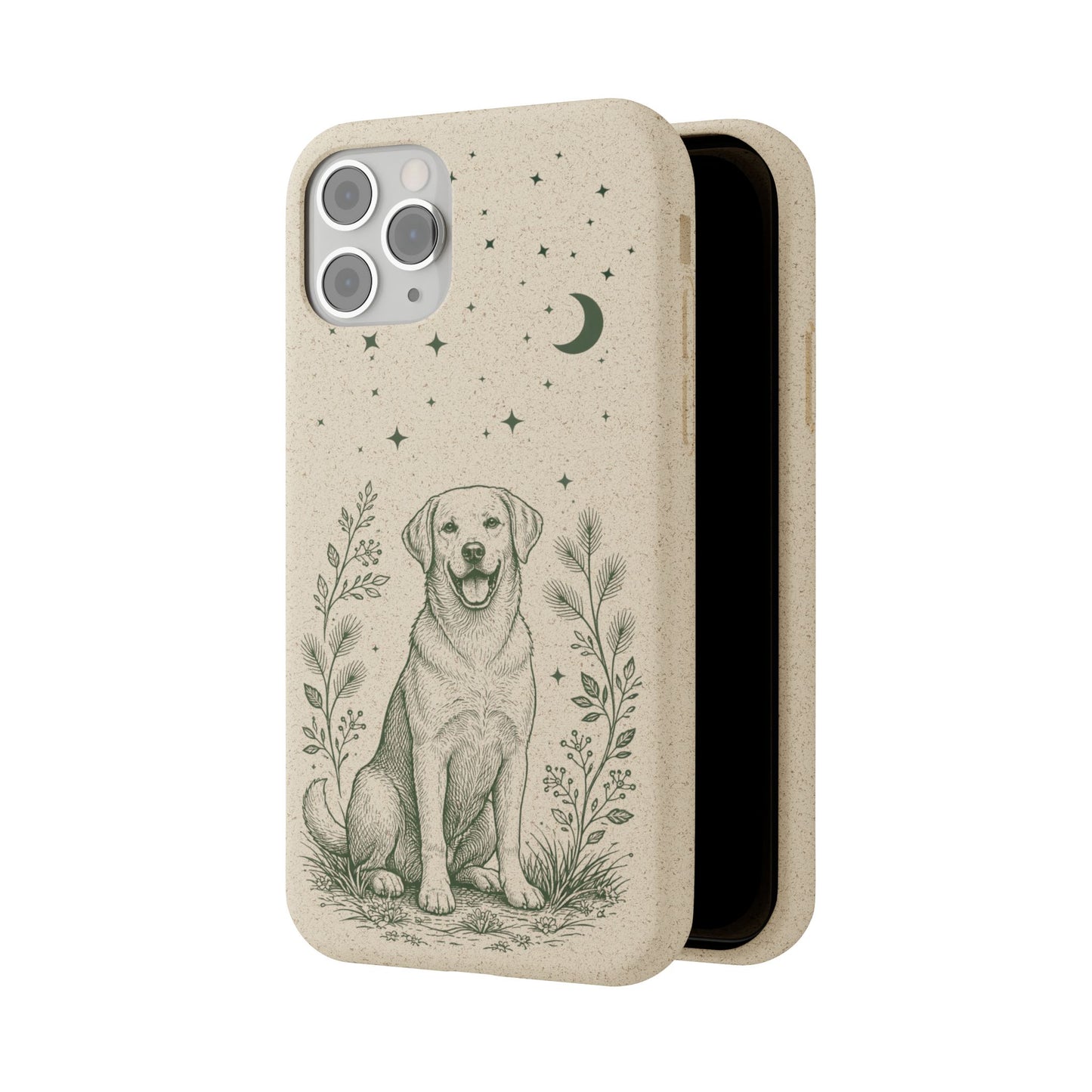 Cover iPhone Biodegradabile Labrador  – Custodia Eco in Fibra di Bambù