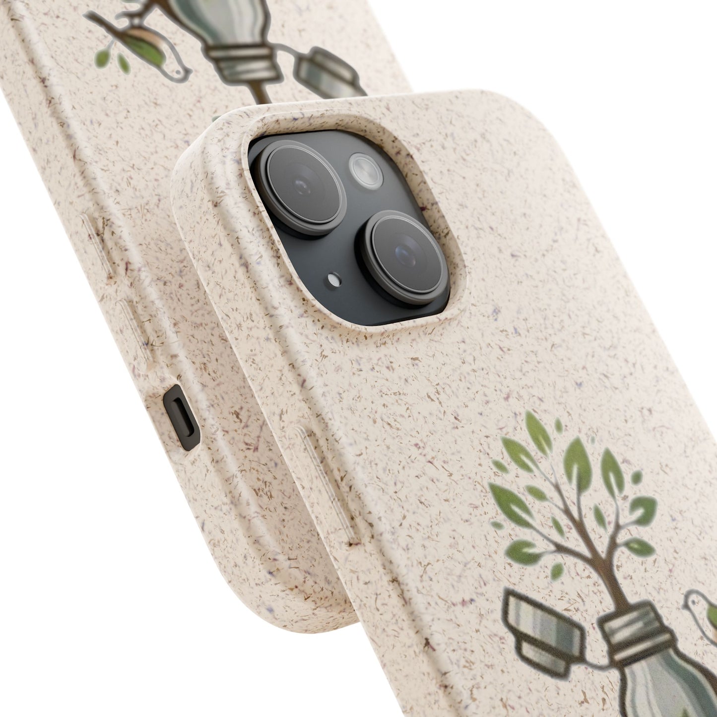 Cover Bio Originale "Rinascita Naturale" - Custodia MagSafe in Bambù & PLA