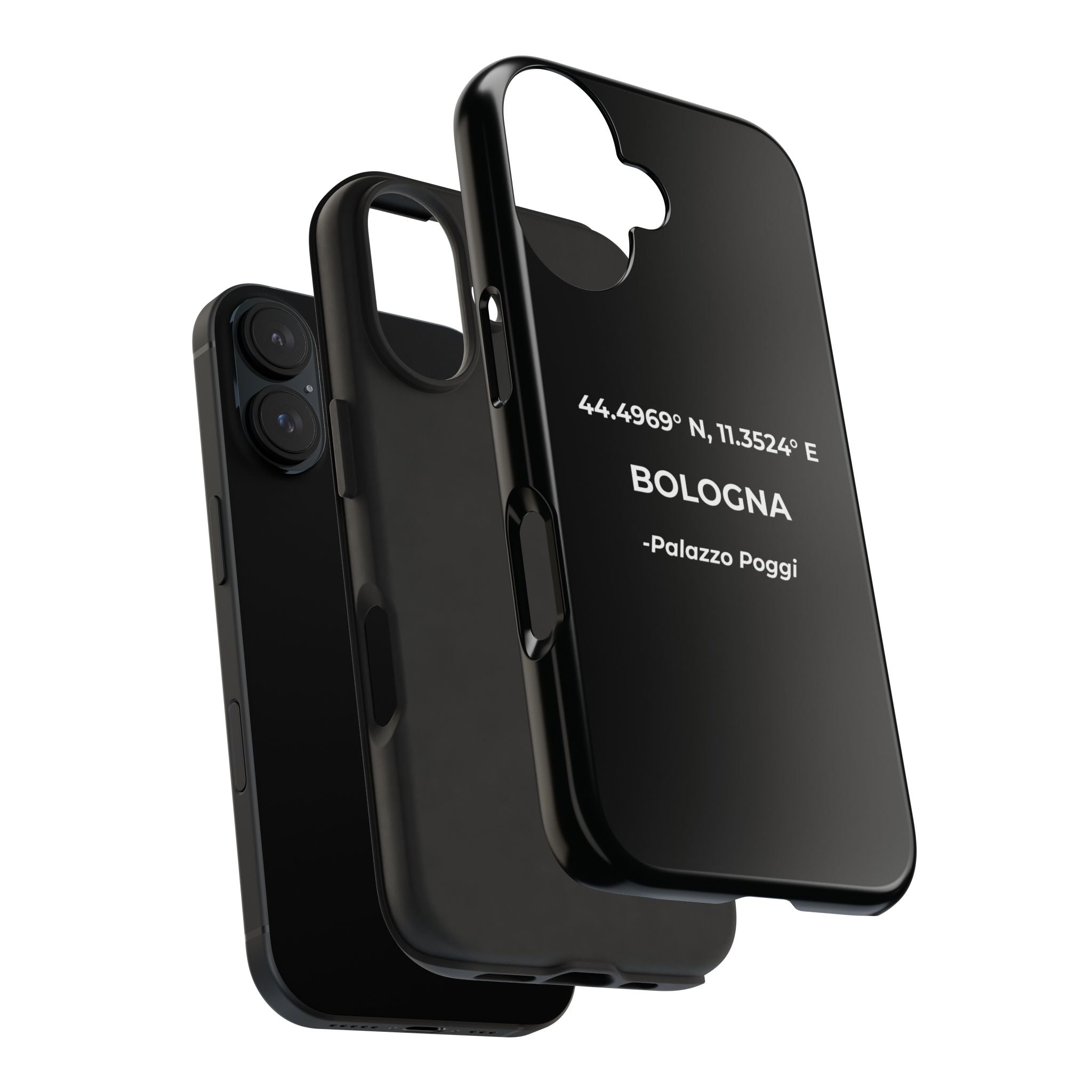 Cover Tough Bologna Originale "RADICI" | Custodia Protettiva con Coordinate, Idea Regalo per iPhone & Samsung
