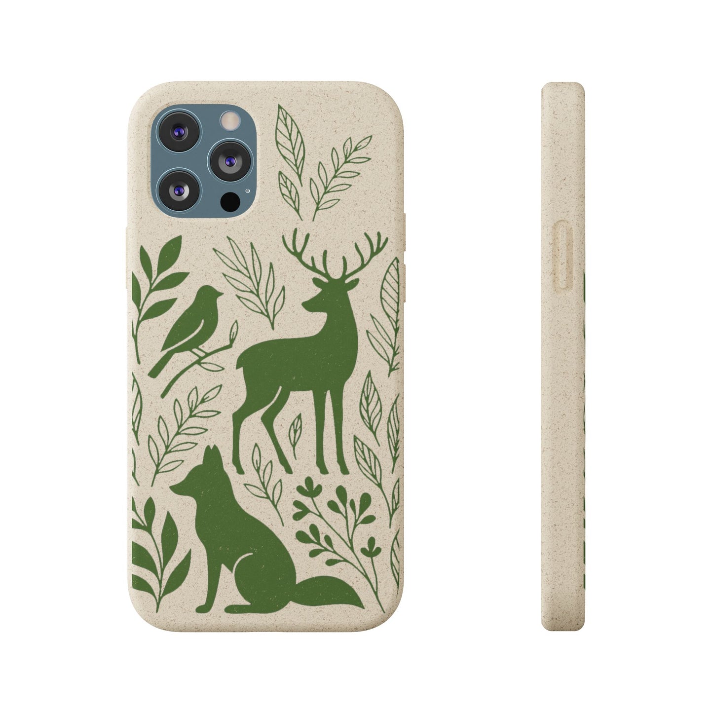 Cover Bio Originale "Animali del Bosco" - Custodia Eco in Bambù & PLA