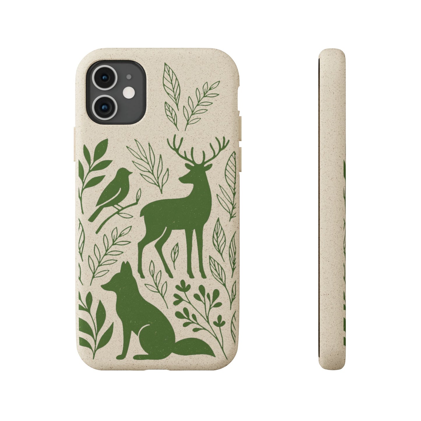 Cover Bio Originale "Animali del Bosco" - Custodia Eco in Bambù & PLA