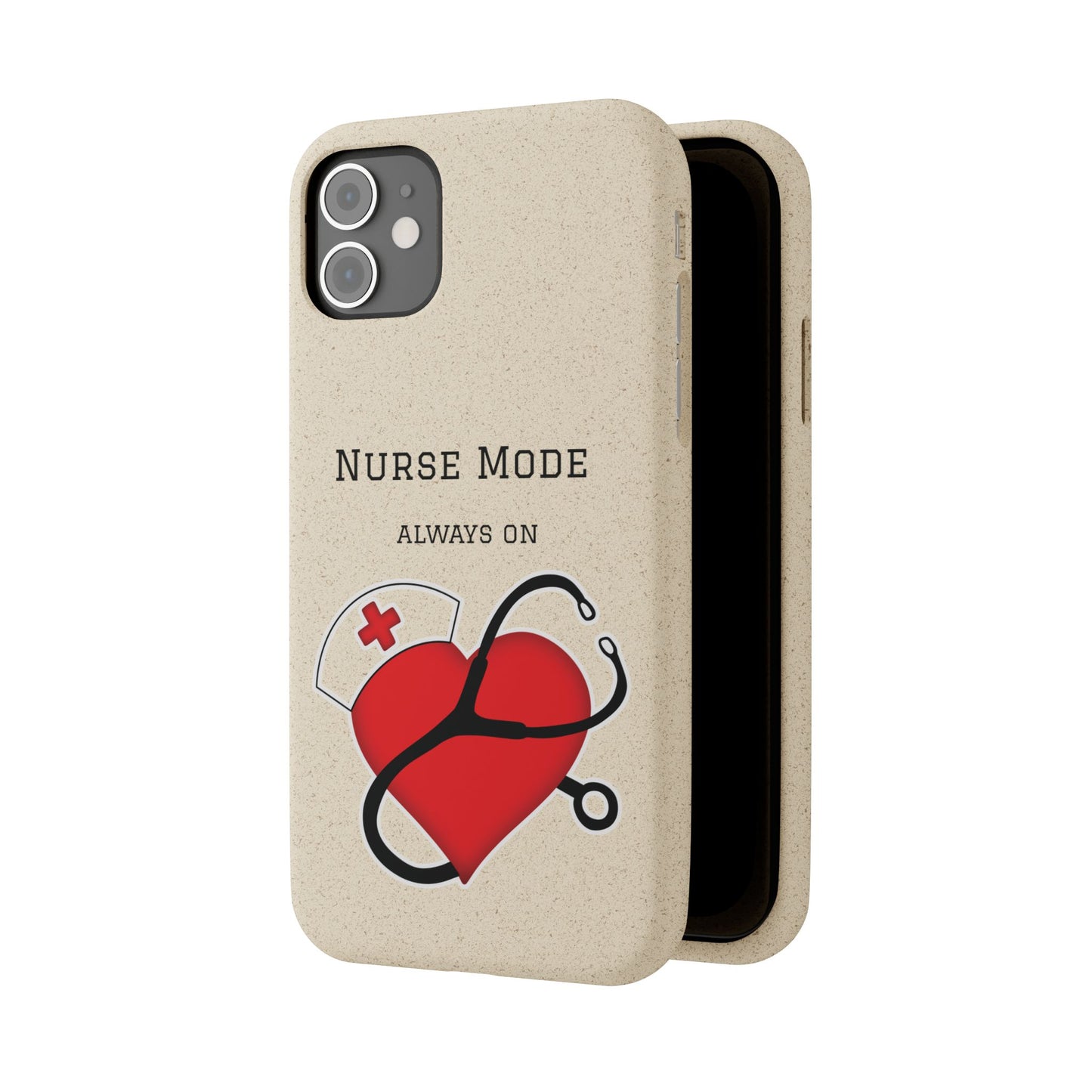 Cover Bio iPhone "Nurse Mode" (Always On) | Custodia Biodegradabile Infermiera & Dottoressa