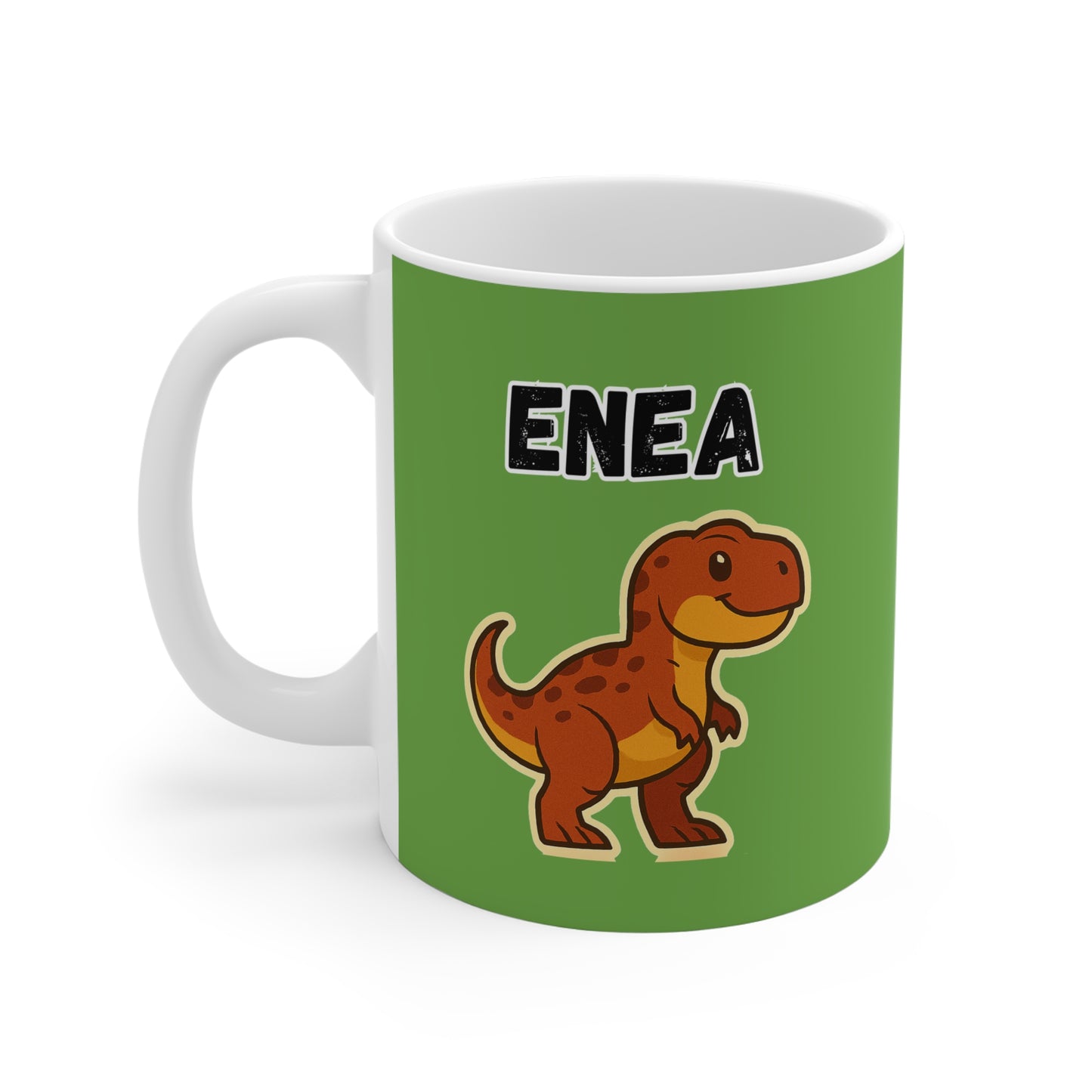 Tazza Personalizzata Dinosauro con Nome - Regalo Bambini Originale (Esempio: Enea)