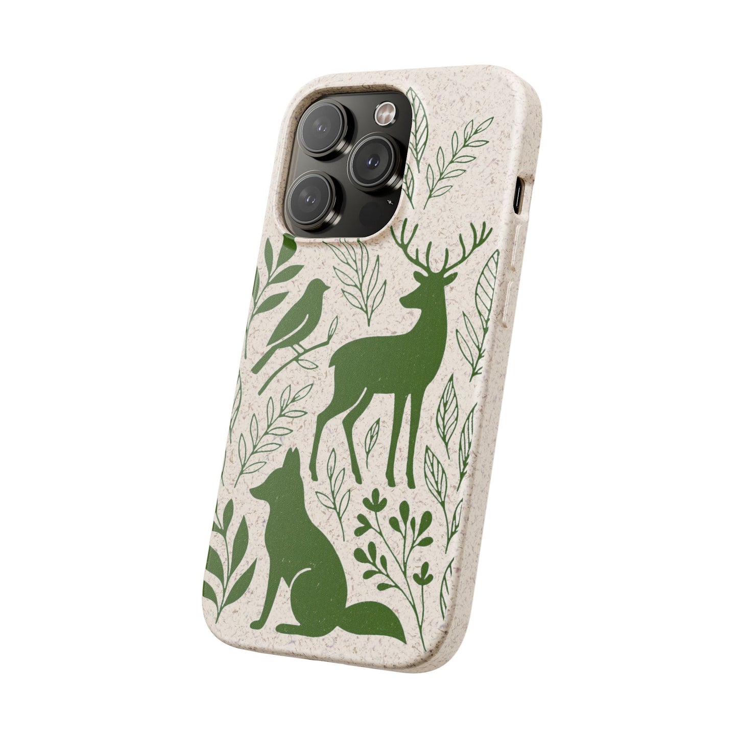 Cover Bio Originale "Animali del Bosco" - Custodia Eco in Bambù & PLA