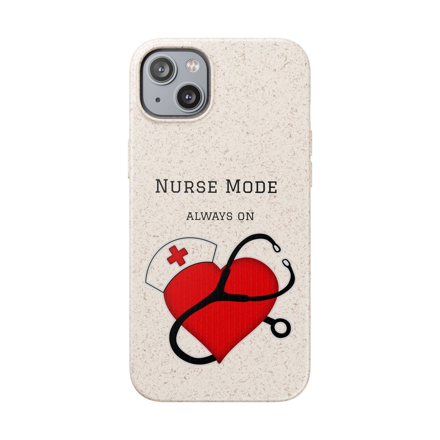 Cover Bio iPhone "Nurse Mode" (Always On) | Custodia Biodegradabile Infermiera & Dottoressa