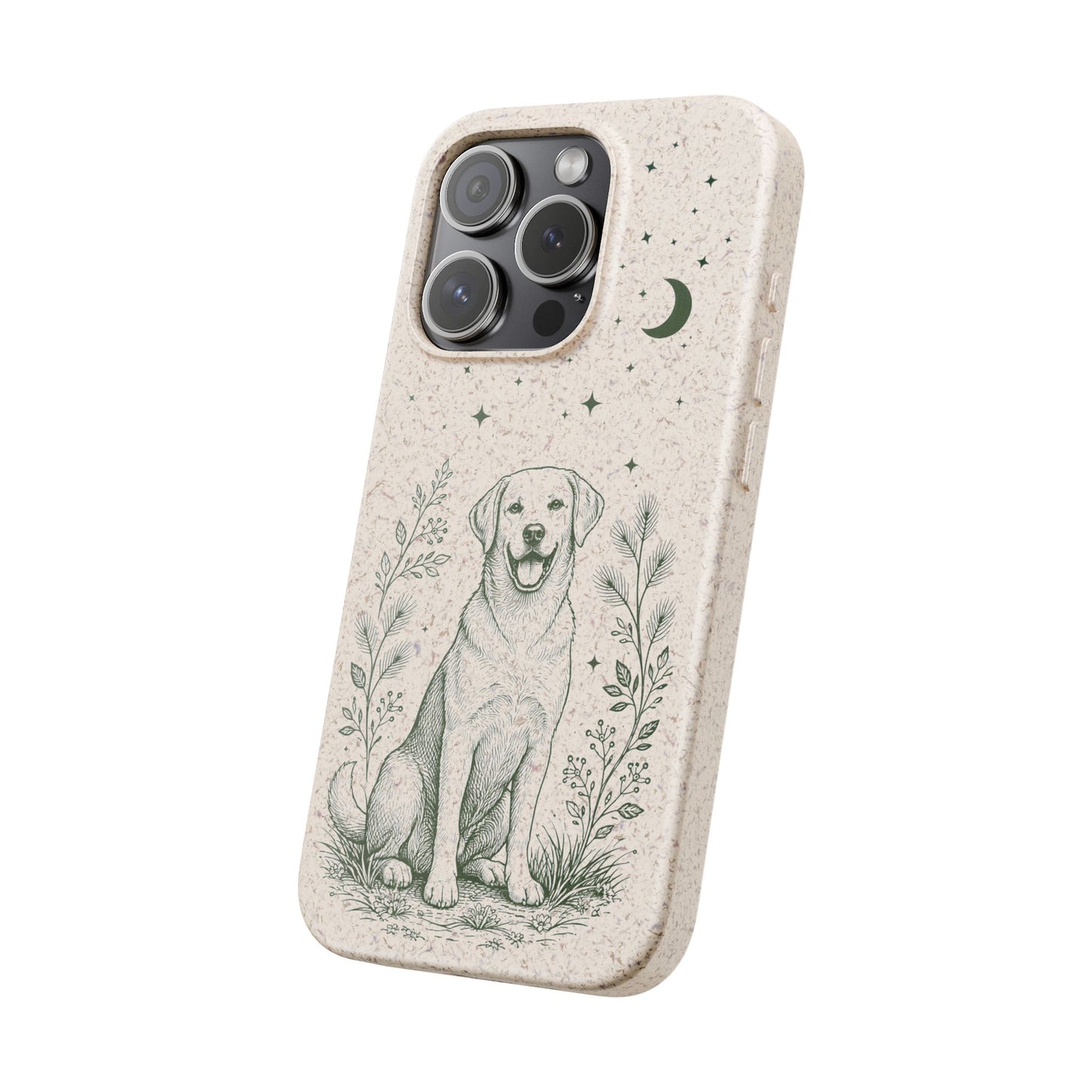 Cover iPhone Biodegradabile Labrador  – Custodia Eco in Fibra di Bambù