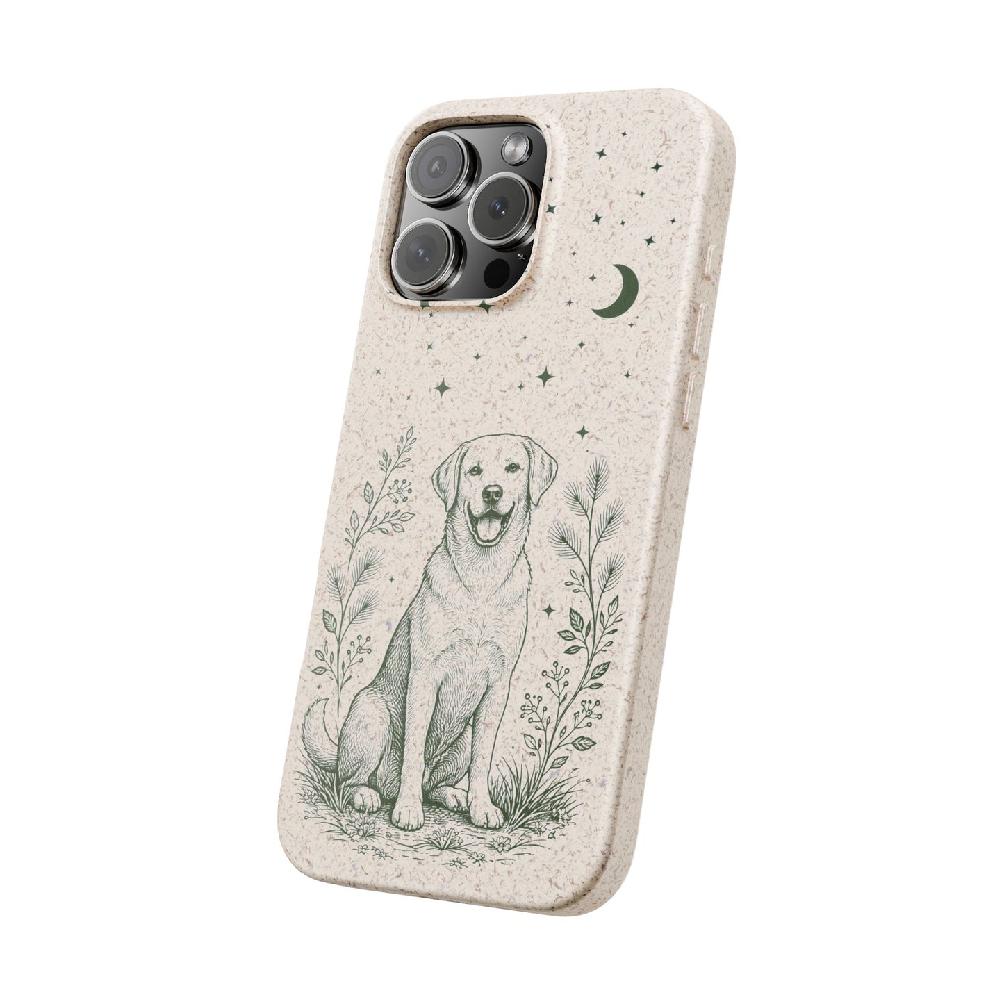 Cover iPhone Biodegradabile Labrador  – Custodia Eco in Fibra di Bambù