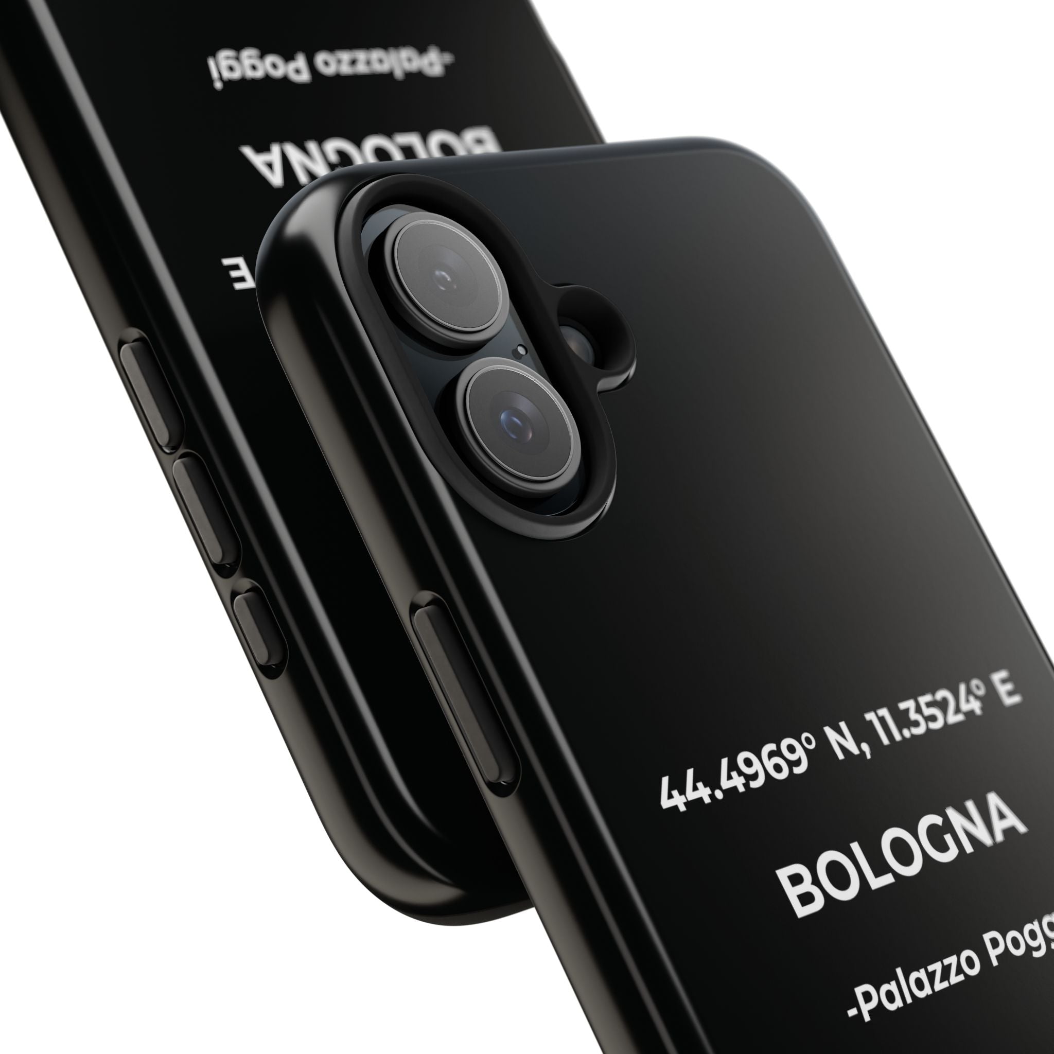 Cover Tough Bologna Originale "RADICI" | Custodia Protettiva con Coordinate, Idea Regalo per iPhone & Samsung