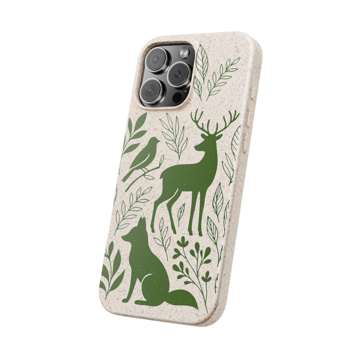 Cover Bio Originale "Animali del Bosco" - Custodia Eco in Bambù & PLA