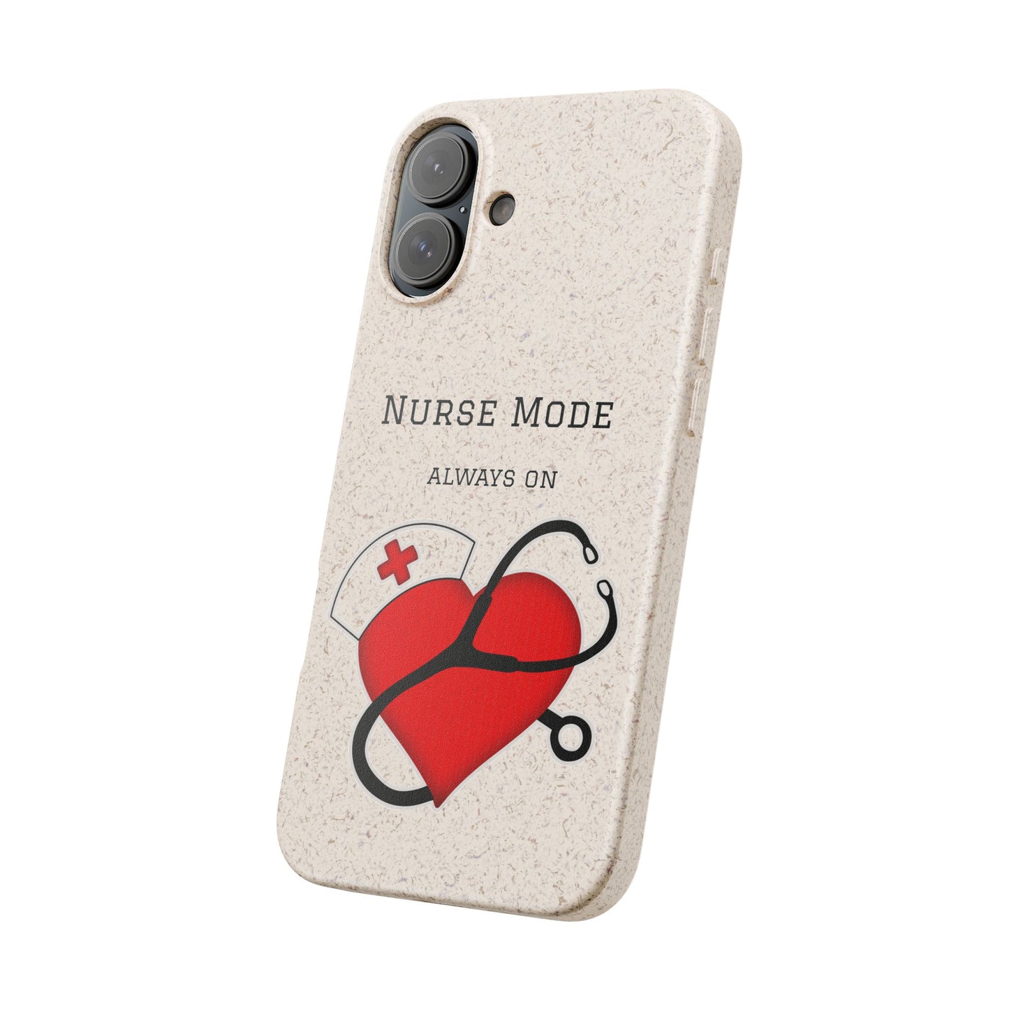 Cover Bio iPhone "Nurse Mode" (Always On) | Custodia Biodegradabile Infermiera & Dottoressa