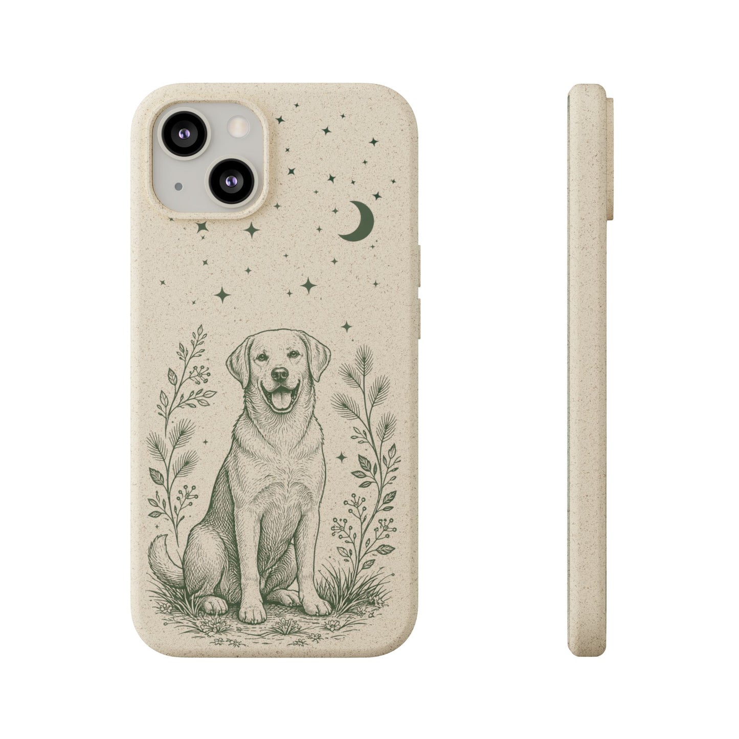 Cover iPhone Biodegradabile Labrador  – Custodia Eco in Fibra di Bambù