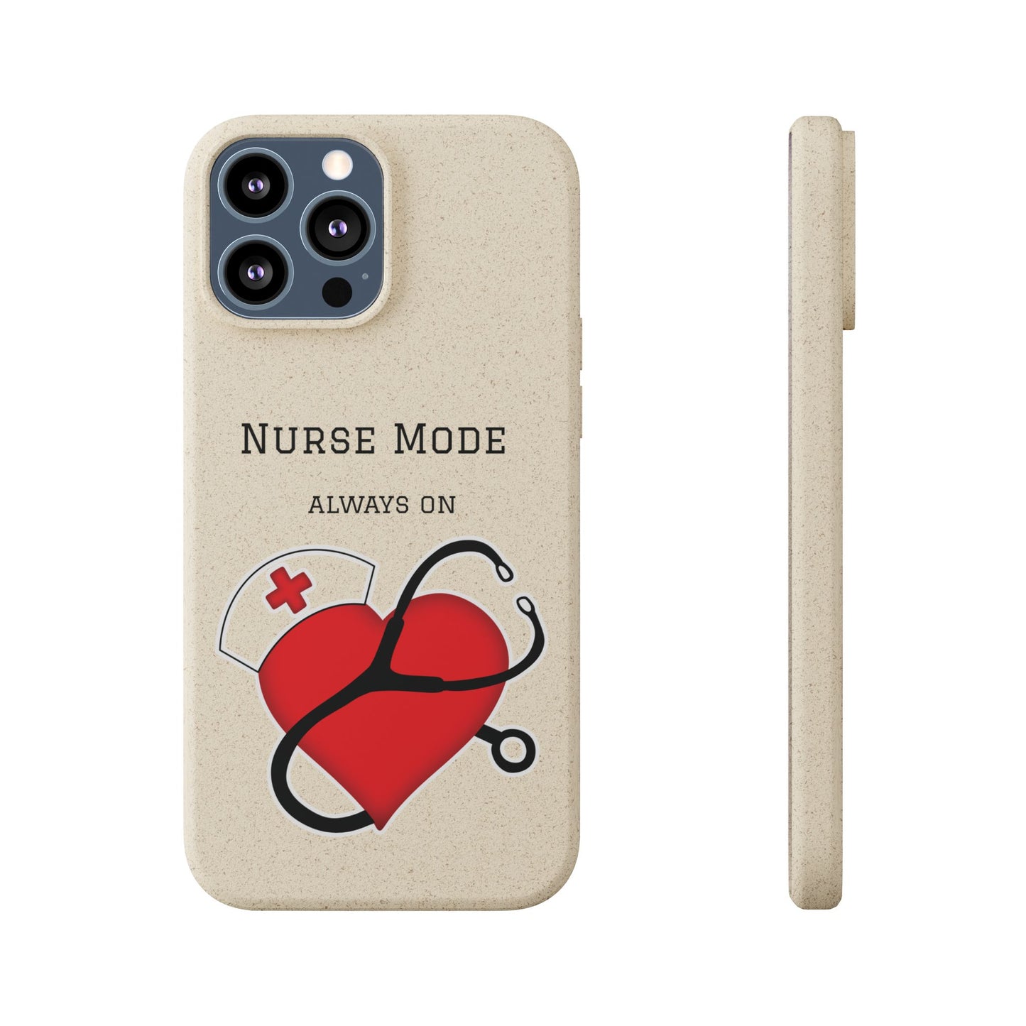 Cover Bio iPhone "Nurse Mode" (Always On) | Custodia Biodegradabile Infermiera & Dottoressa
