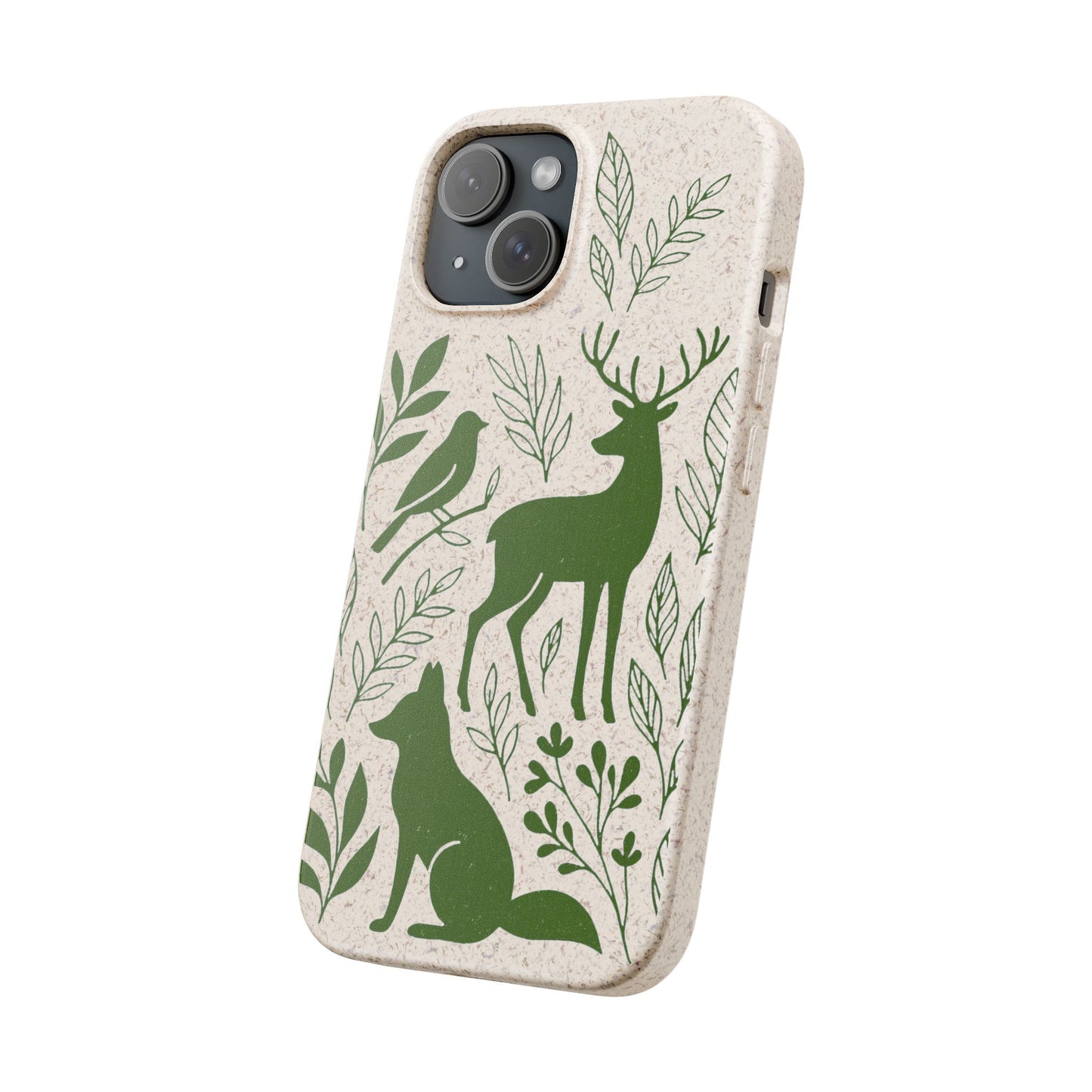 Cover Bio Originale "Animali del Bosco" - Custodia Eco in Bambù & PLA