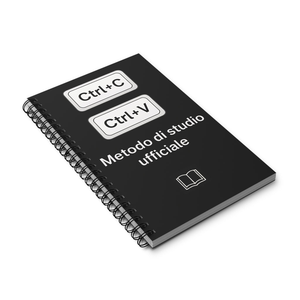 Quaderno Spiralato A5 "Metodo Ctrl+C Ctrl+V" - Regalo Studente Originale