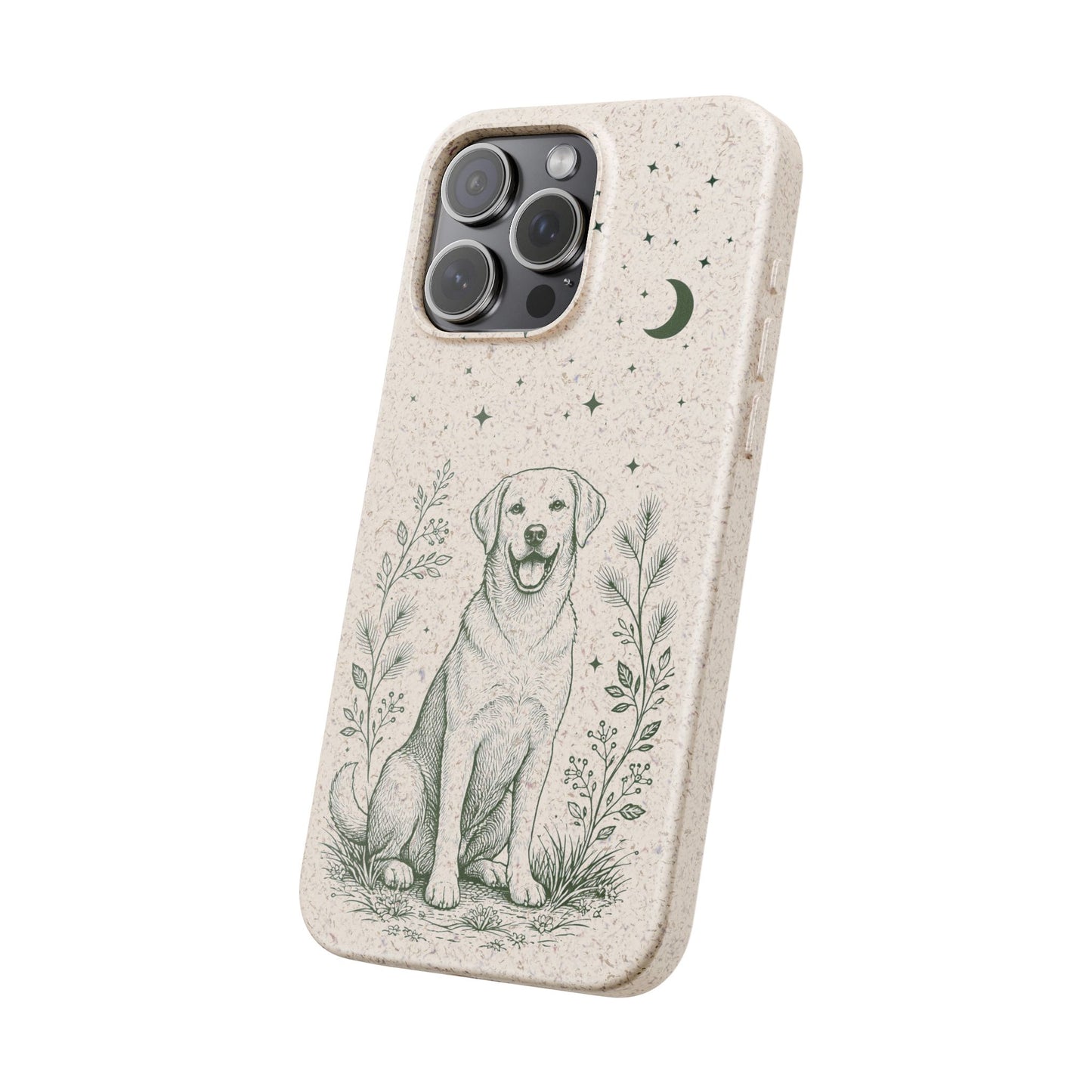 Cover iPhone Biodegradabile Labrador  – Custodia Eco in Fibra di Bambù