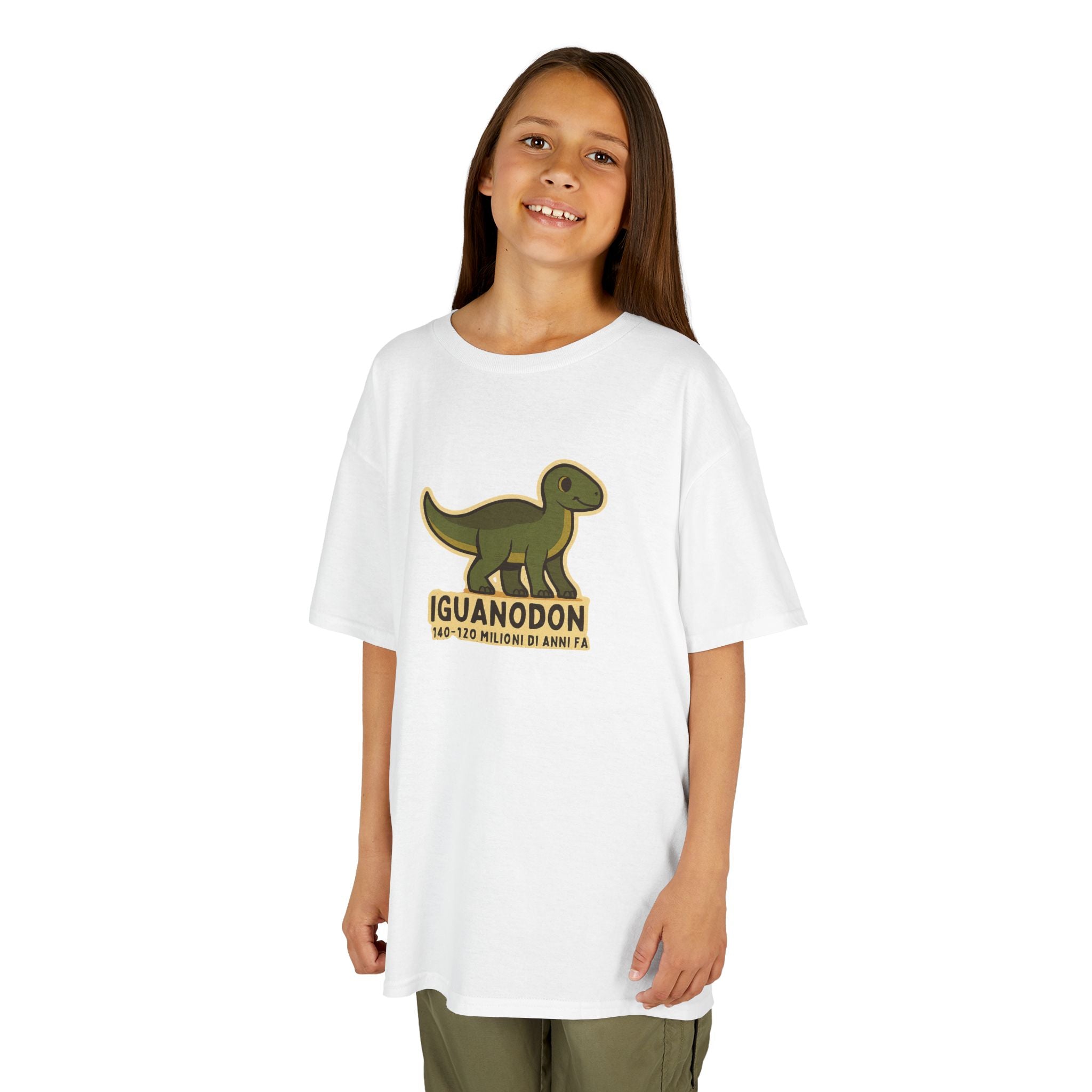 T-shirt Bambino Originale "Dino Iguanodon" | Maglietta Cotone Morbido